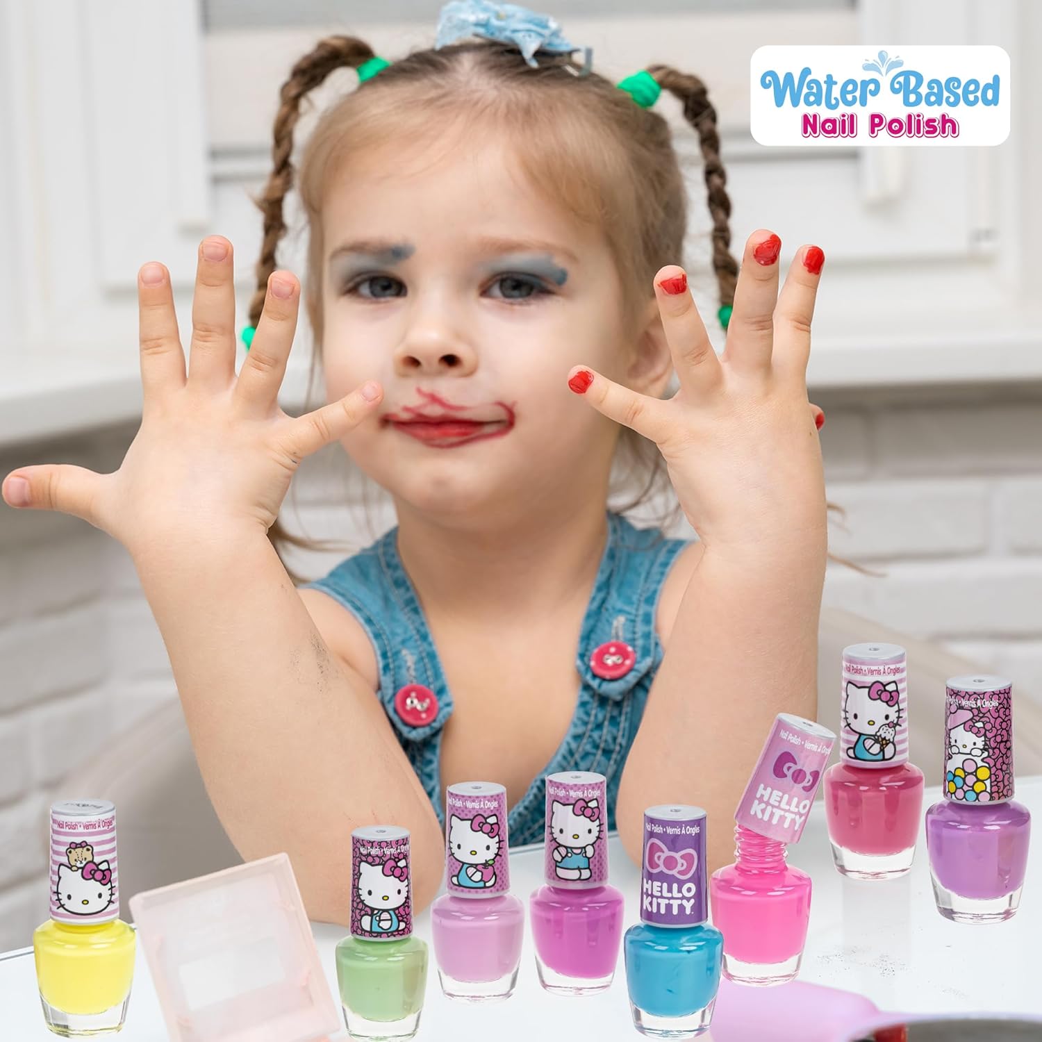 Townley Girl Hello Kitty 8 Pack Nail Polish,Water-Based, Non-Toxic, Peel-Off Set Girls Kids Ages 3+, Perfect for Parties, Sleepovers & Makeovers - Image 3