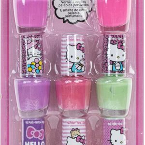 Townley Girl Hello Kitty 8 Pack Nail Polish,Water-Based, Non-Toxic, Peel-Off Set Girls Kids Ages 3+, Perfect for Parties, Sleepovers & Makeovers