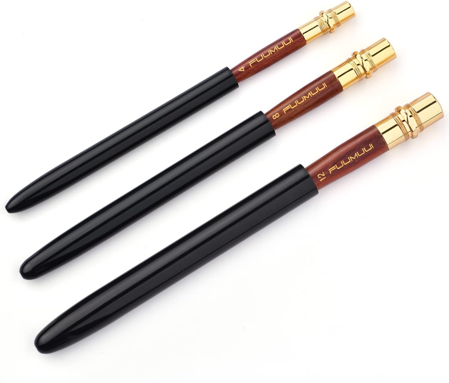 Travel Watercolor Brushes, Fuumuui 3Pcs Plein Air Elegant Sable Water Color Brushes with Pocket Size Leather Pouch Perfect for Watercolor Gouache Ink Painting - Image 6