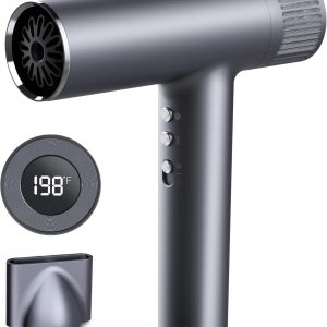 TurboSpeed Ionic Hair Dryer & Blow Dryer, 500M IONs for Frizz Control & Shine, Lightweight, 160000RPM, Longer Lifespan, No Heat Damage, Fast Dry, Low Noise & Hair Care Gift