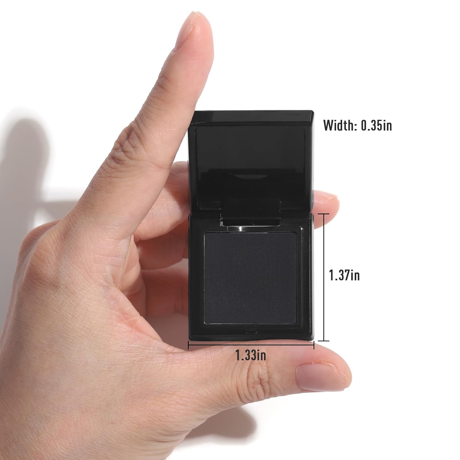 UCANBE Dark Black Single Eyeshadow Palette, Matte Eye Shadow for Smoky Emo Goth Makeup, Professional Highly Pigmented Long-Lasting Waterproof Make Up Pallet - Image 5