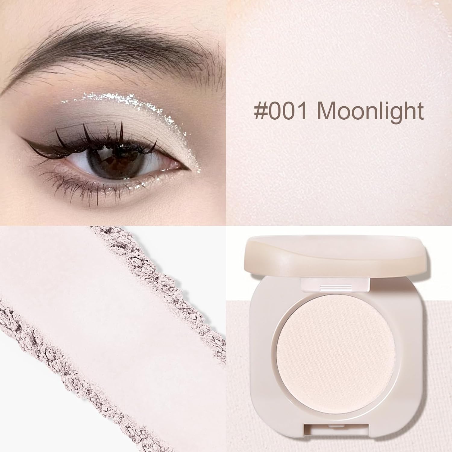 Ultra-Fine Moonlight Off White Single Matte Eyeshadow Powder 5g New - Image 2