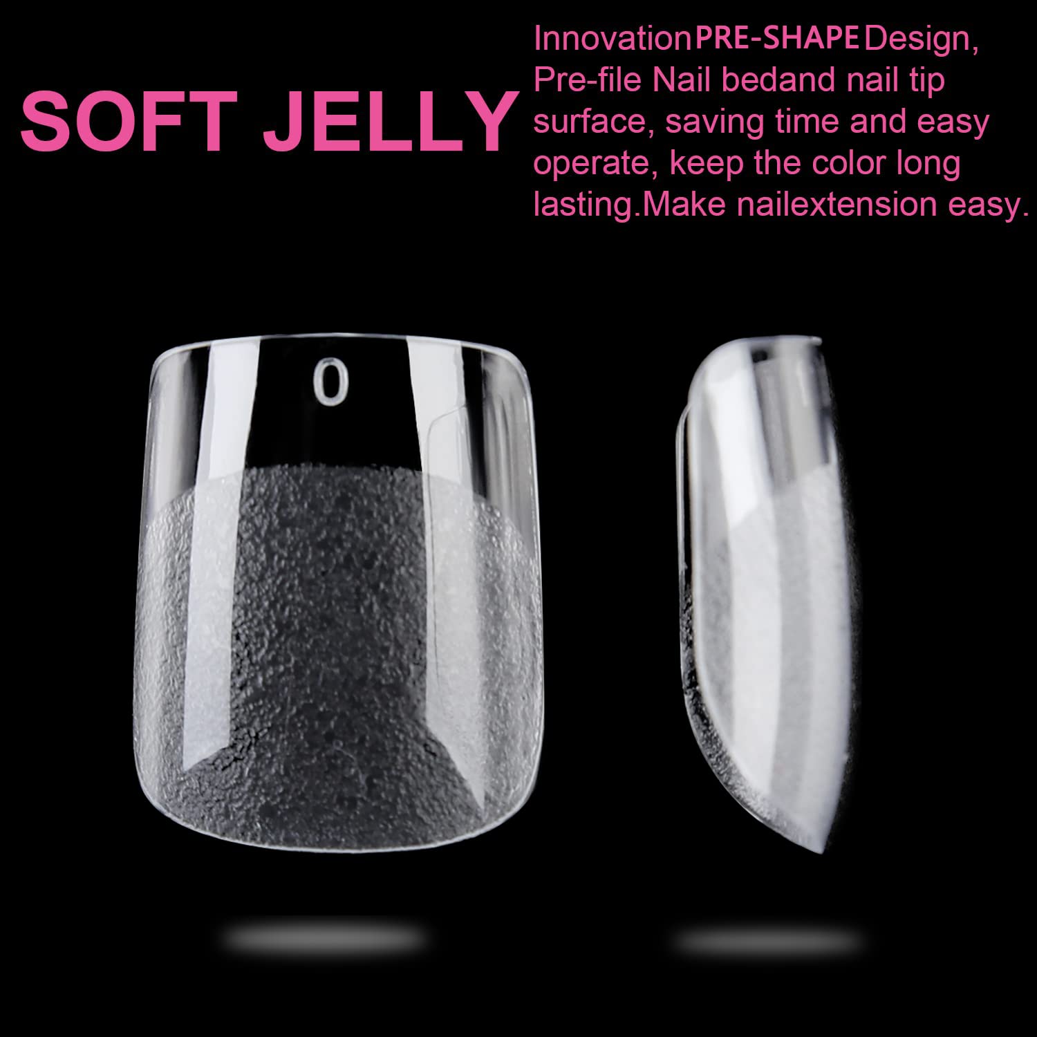 UNA GELLA Extra Short Square Fake Nails XS 216pcs Pre-shape Extra Short Square Press on Nails Gel Tips Full Cover Acrylic Nails False Nails For DIY Salon 12 Sizes - Image 6