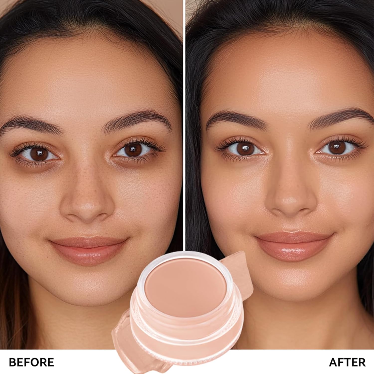 Under Eye Brightener & Concealer - Hydrating Color Corrector for Dark Circles, Lightweight Undereye Brightening Cream with Hyaluronic Acid & Shea Butter, Smooth & Blendable (Warm Nude, 1) - Image 5