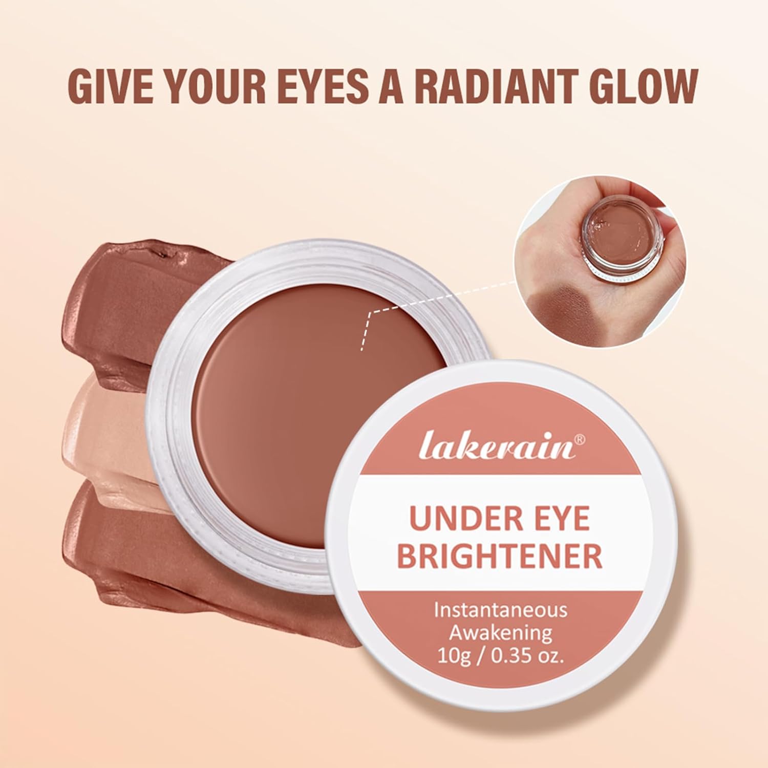 Under Eye Brightener & Concealer - Hydrating Color Corrector for Dark Circles, Lightweight Undereye Brightening Cream with Hyaluronic Acid & Shea Butter, Smooth & Blendable (Warm Nude, 1) - Image 7