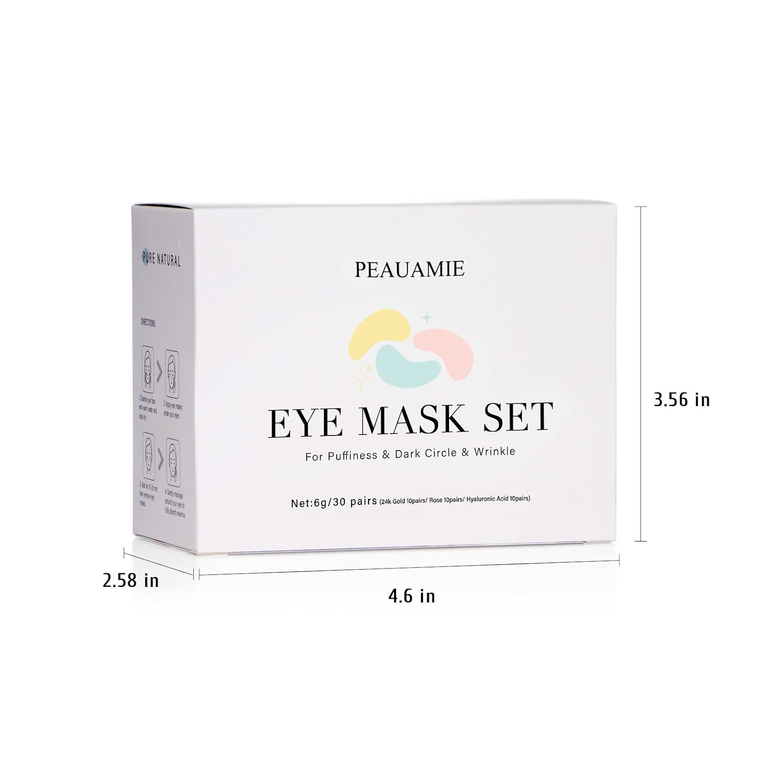 Under Eye Patches Gold and Hyaluronic Acid for puffy eyes,Rose Eye Masks for Dark Circles and Puffiness skin care Smooth Wrinkles products 30 Pairs - Image 7