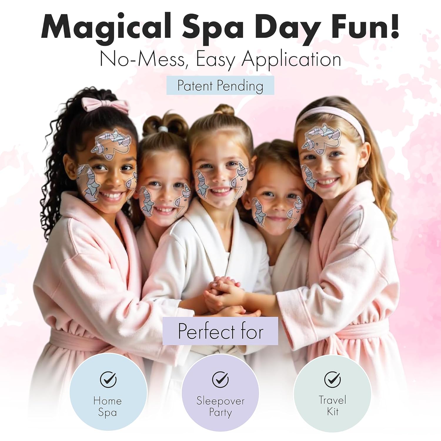 Unicorn Kids Face Masks Skincare Set(20pcs), Organic, Vegan & Kid Safe Skin Care Ages 4+, Cute Animal Sheet Masks for Girls, Spa Day, Sleepover, Slumber Party Favors, Stuffs and Gifts for Little Girls - Image 5