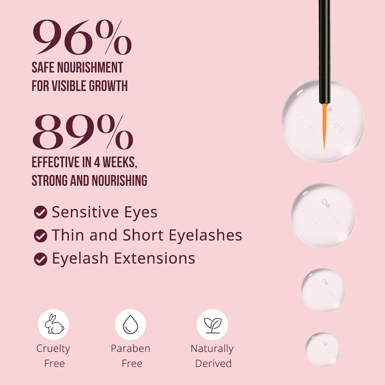 Unidollss Tubing Mascara Volume and Length Black and Lash Serum Set Lengthening Long Lasting All Day,Eyelash Growth Serum for Thicker,Longer Lash and Eyebrow,Tubing Mascara for 30+ Women,Gluten-free - Image 8