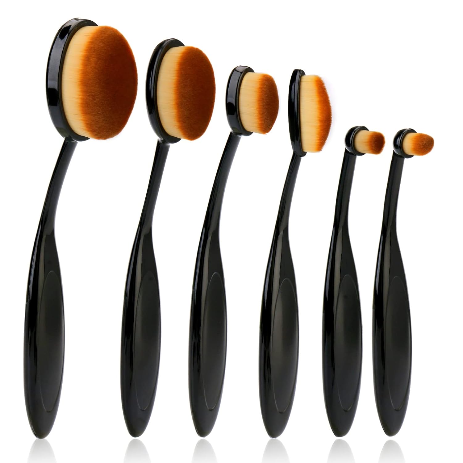 UNIMEIX 6 Pack Blending Brush for Card Making Crafting Ink Blender Brushes Set Tool Paper Background Brush Drawing (Brown) - Image 2