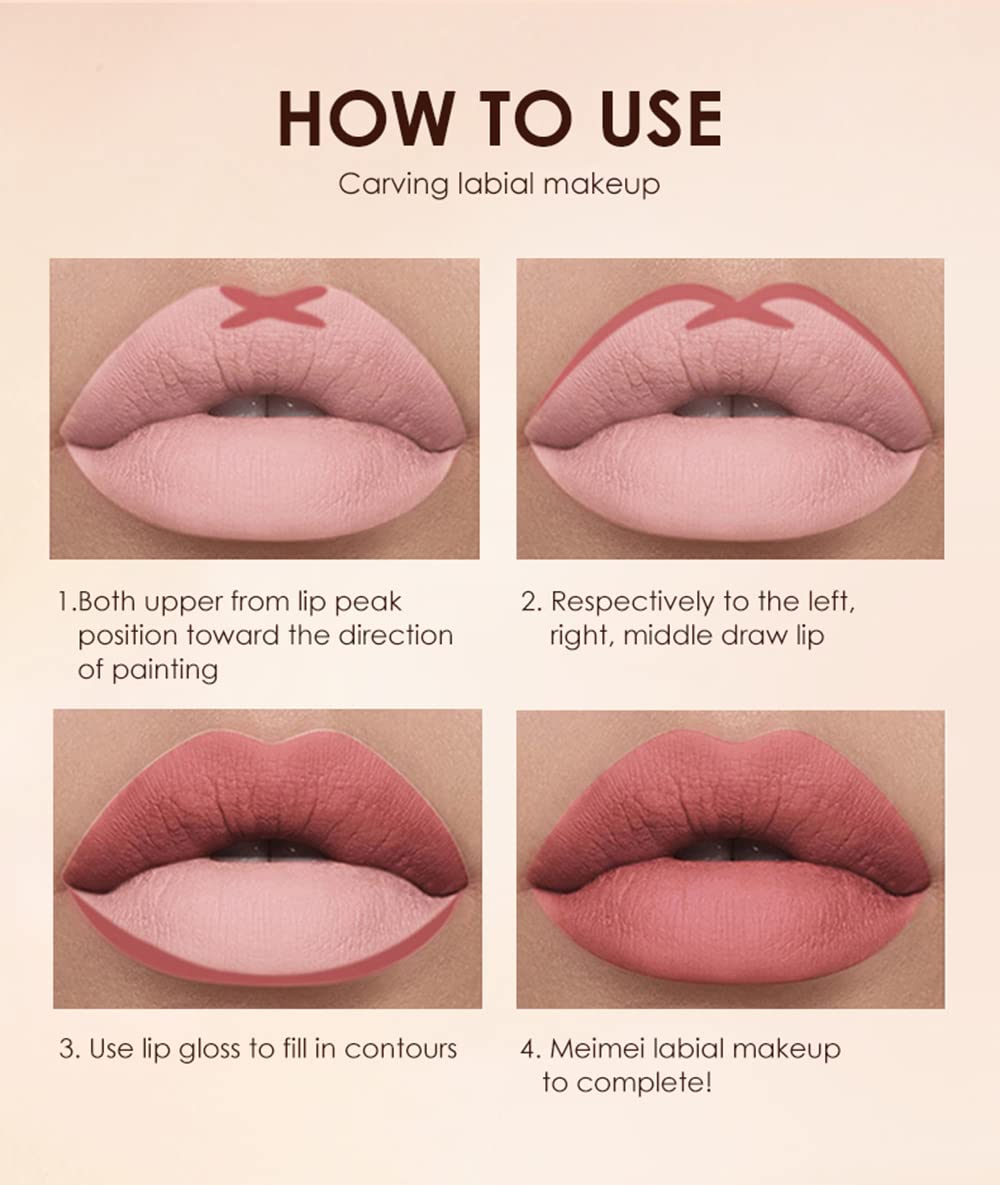 URQT 12pcs Lip Liner and Lipstick Set, 6 Velvety Matte Liquid Lipsticks + 6 Matching Smooth Lip Liner One Step Lips Long Lasting Waterproof Makeup Kits Gift Set - Image 2