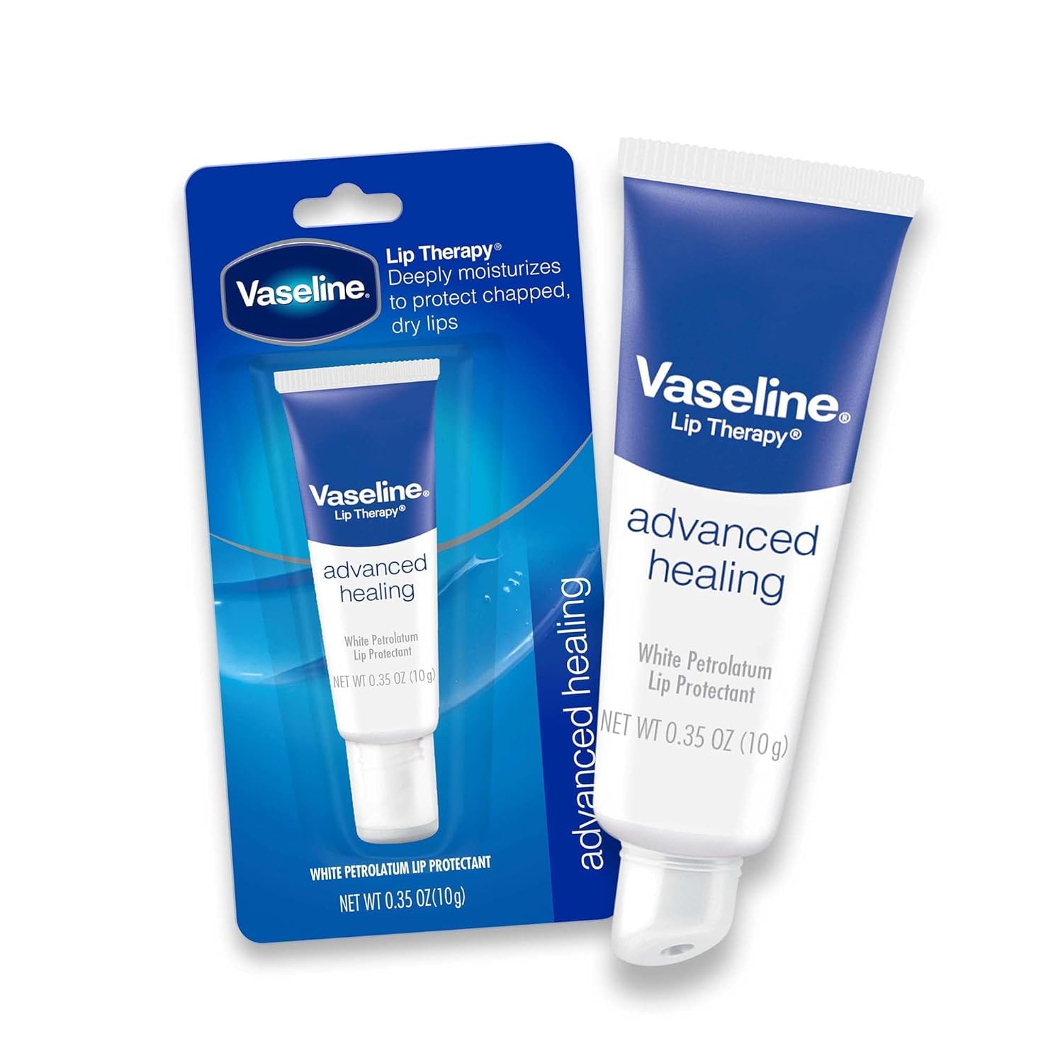 Vaseline Lip Therapy Advanced Healing 3-Pack โ White Petroleum Moisturizing Lip Balm for Extremely Dry Lips, 0.35 Oz Ea - Image 7