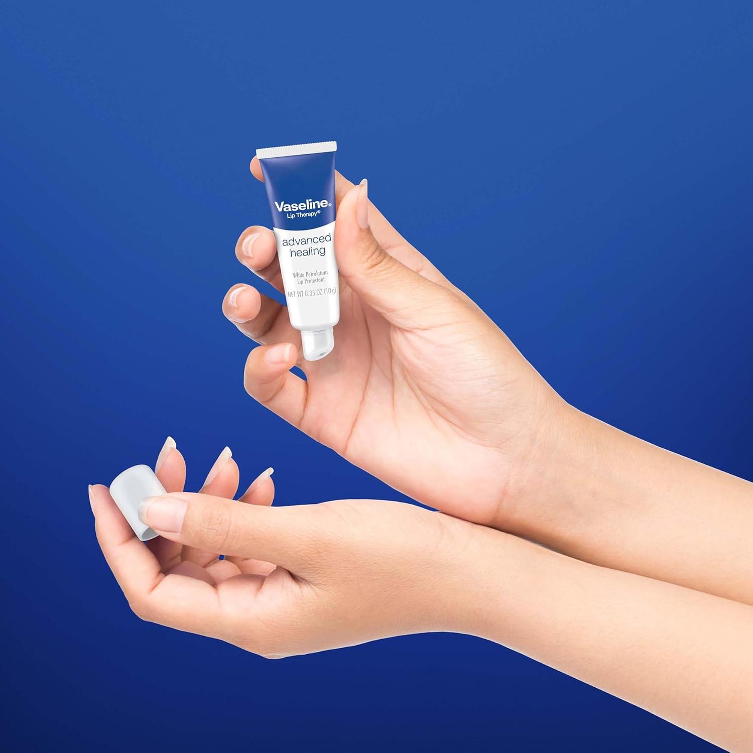 Vaseline Lip Therapy Advanced Healing 3-Pack โ White Petroleum Moisturizing Lip Balm for Extremely Dry Lips, 0.35 Oz Ea - Image 6