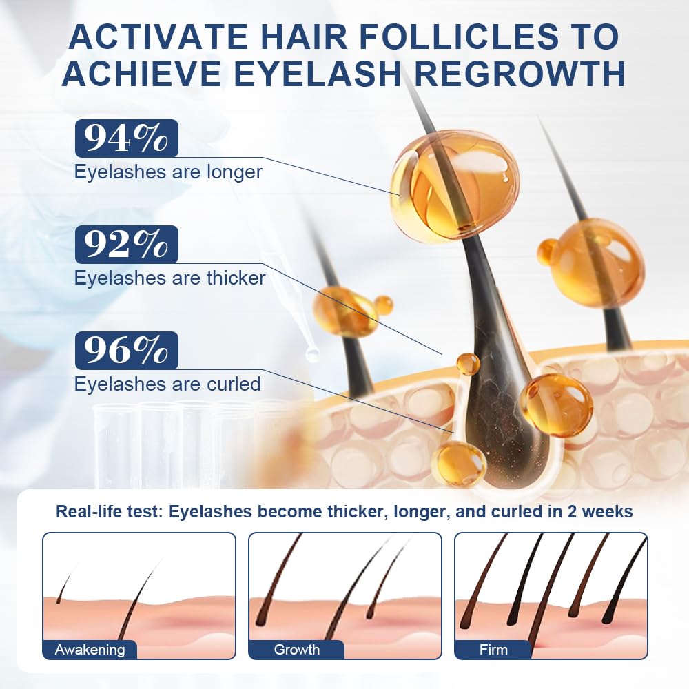 VGO Eyelash Serum for Fuller, Longer Lashes 3ml Natural Ingredients Gentle Formula - Image 2