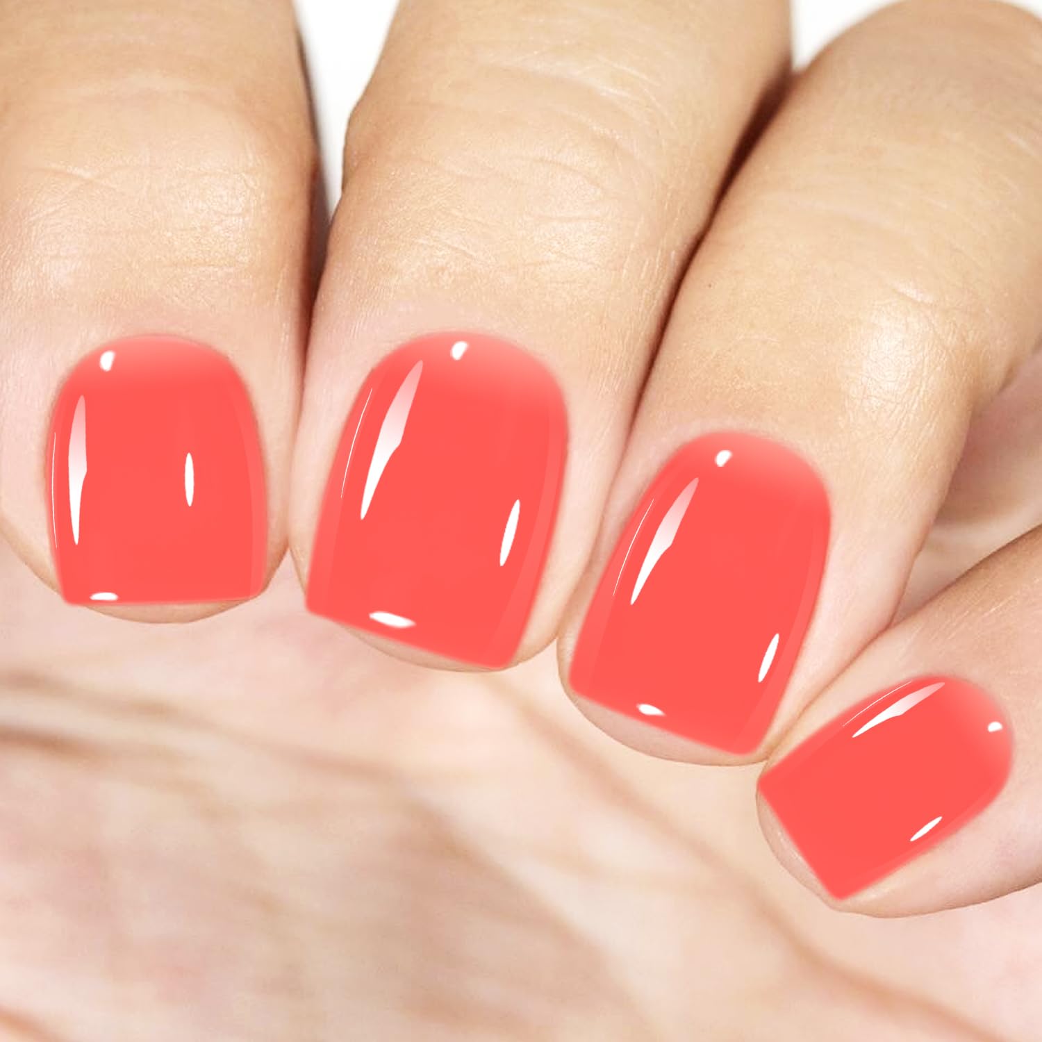 Vishine Neutral Gel Nail Polish 16ml Watermelon Red Color Jelly, Natural Translucent Soak Off U V LED Nail Lamp Translucent Nail Art Gel L126