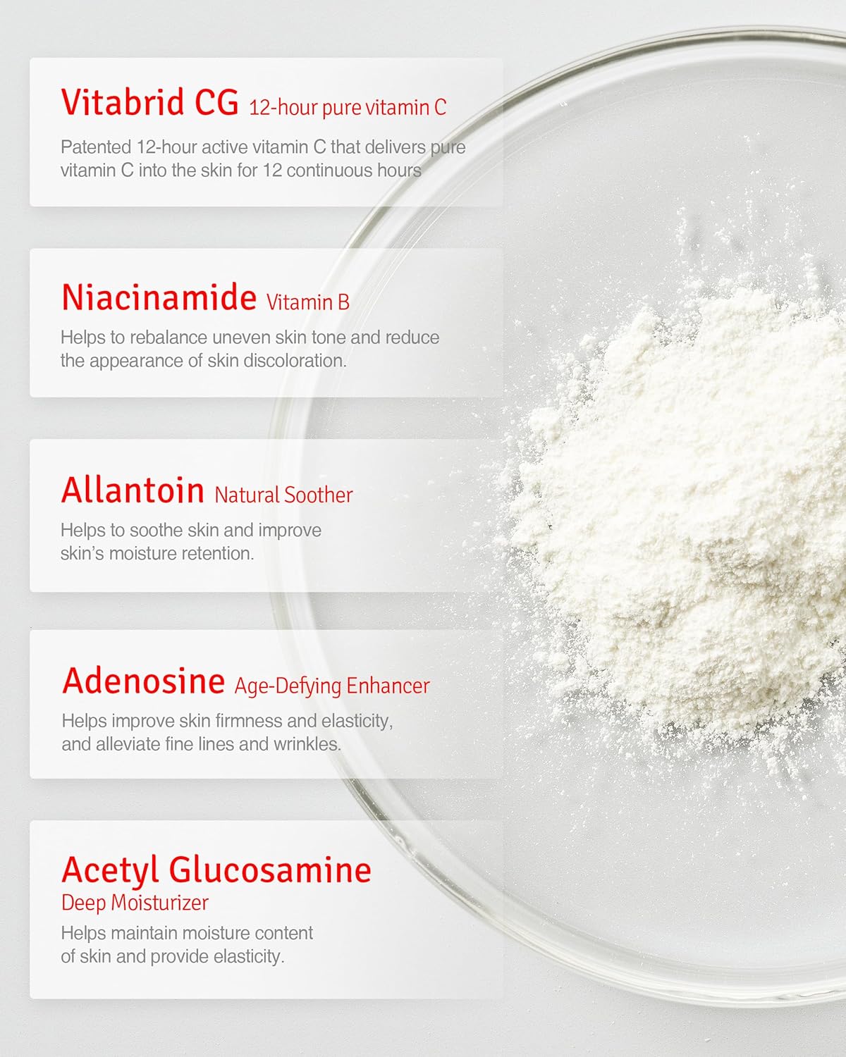 Vitamin C Boost Powder for Face with Niacinamide - 12 hours Active Vitamin C - Even Skin Tone, Age Defying, Minimizing Pores - Mix Powder with Serum & Cream, 0.04oz. - Image 4