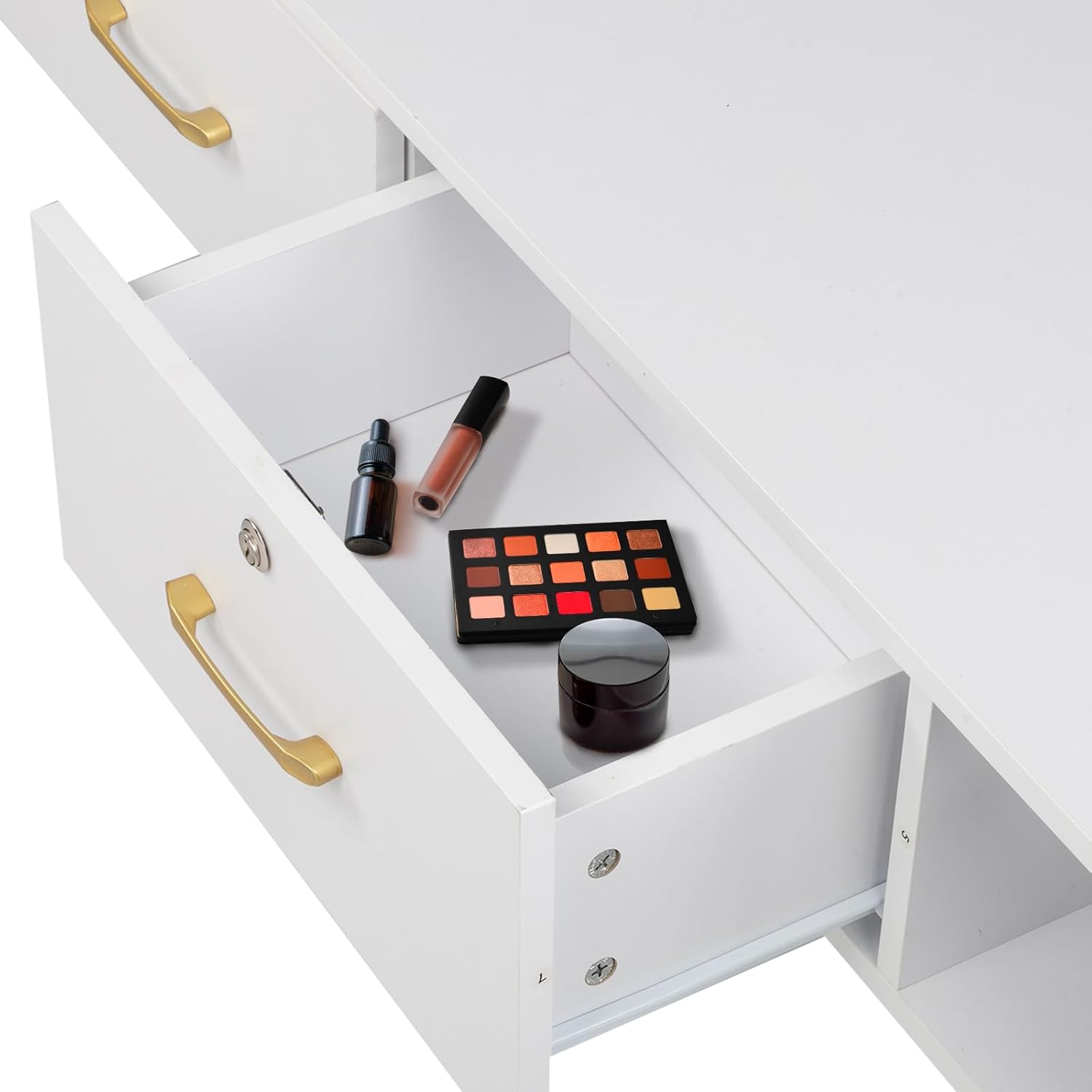Wall Mount Styling Station,Hair Barber Salon Station,Beauty Spa Furniture Salon Equipment with 2 Drawers & 3 Hair Dryer Holes, Floating Makeup Vanity for Beauty Salon Barber Shop,Home & Bathroom,White - Image 8