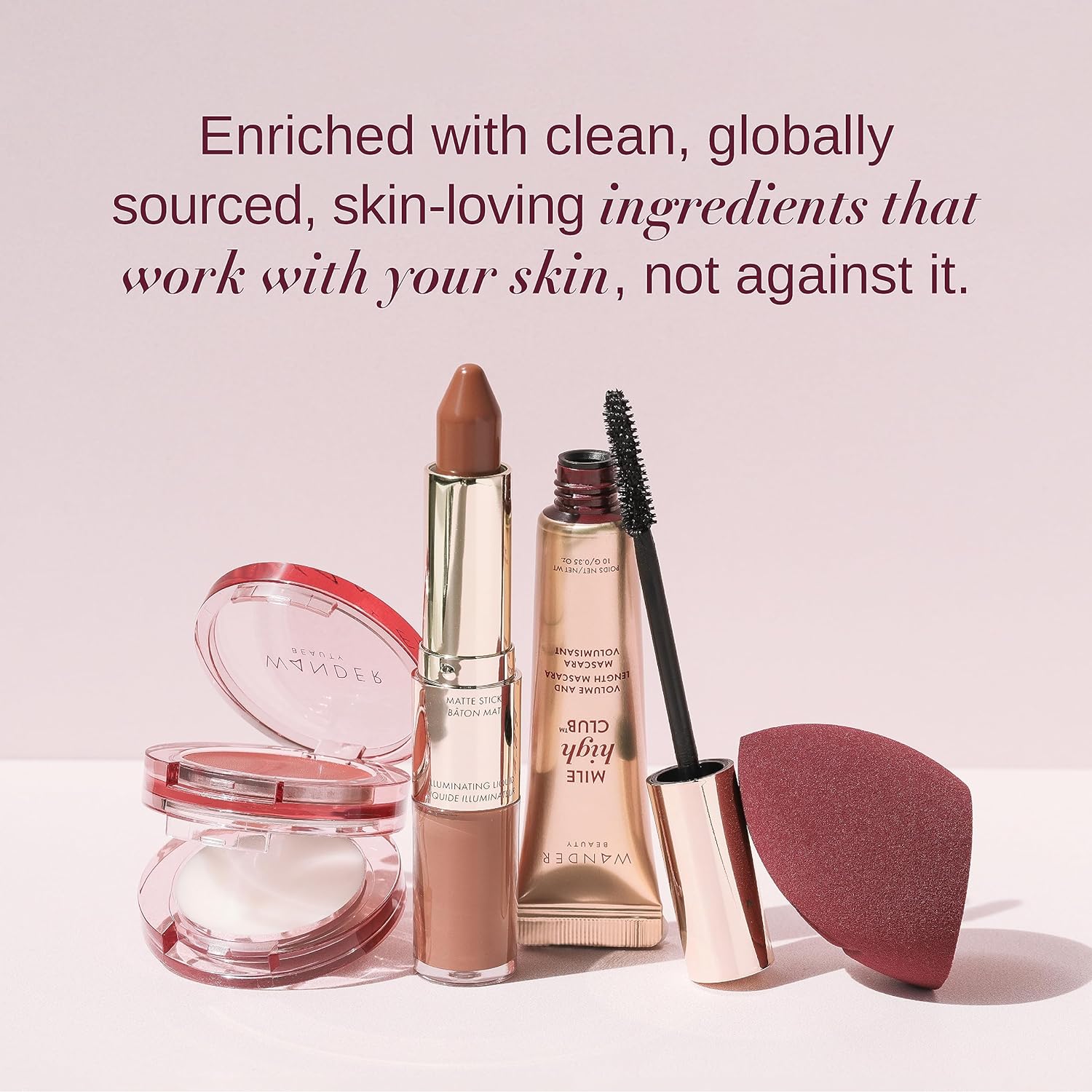 Wander Beauty Wanderlust Powder Foundation - Golden Medium - Blur & Even Skin Tone - Perfect & Hydrate With Hyaluronic Acid, Aloe, Honeysuckle, & Vitamin E - Lightweight, Buildable Coverage - 0.31 oz - Image 7