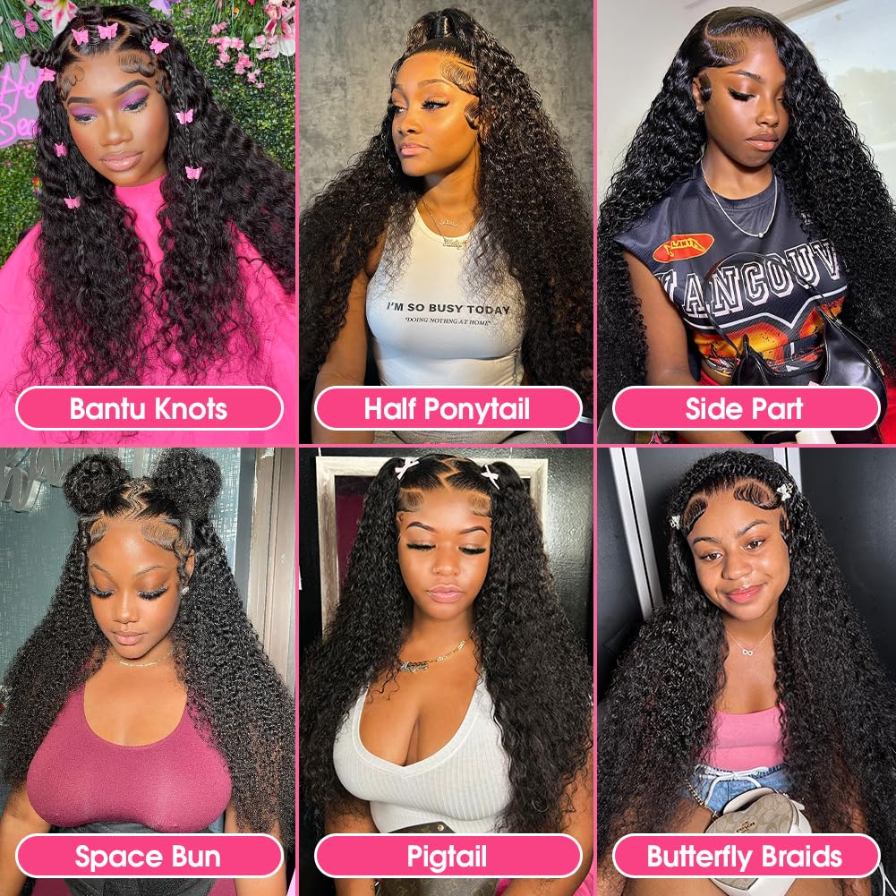 Water Wave Lace Front Wigs Human Hair 13x6 HD Lace Front Wigs Human Hair 200% Density Wet and Wavy Lace Front Wigs Human Hair 26 Inch Glueless Deep Wave Lace Front Wigs Pre Plucked Bleached Knots - Image 7