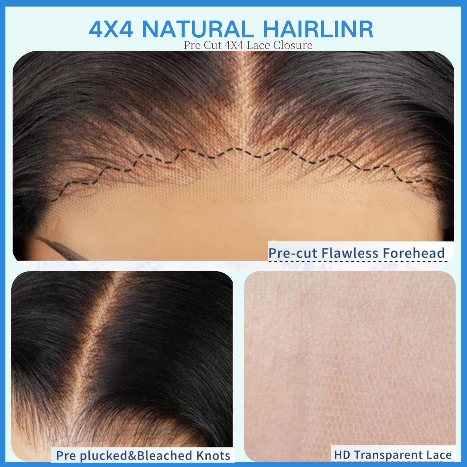 Wear and Go Glueless Bob Wig Human Hair Pre Plucked Pre Cut 4x4 Lace Closure Bob Wigs For Black Women Human Hair Glueless Straight Bob Lace Front Wigs For Beginner Short Bob Wig Human Hair (10 Inch) - Image 3