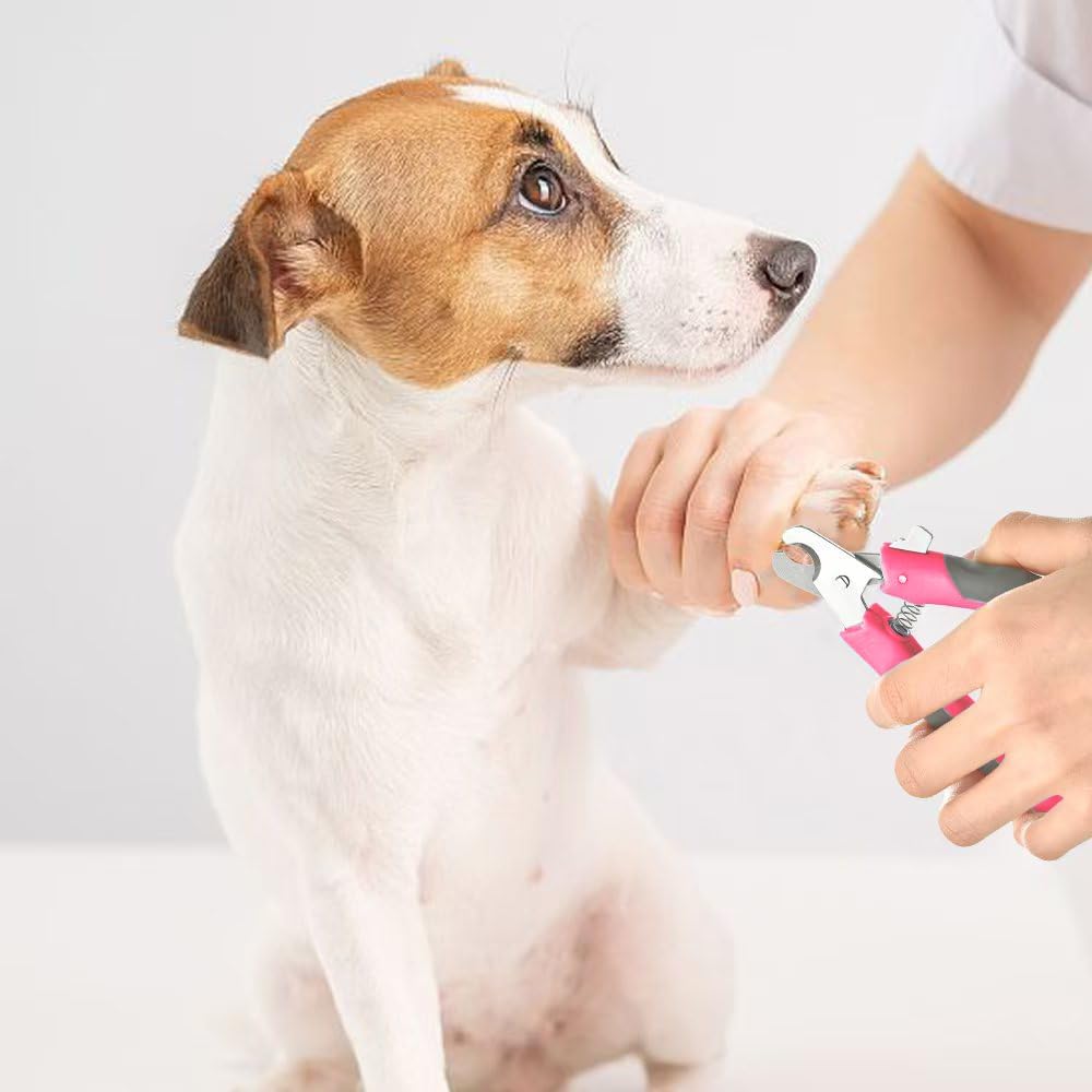 WePet Pet Nail Clippers U07.3, Professional Claw Trimmer, Scissor for Cats, Dogs, Puppies, Kittens, Hamsters, Rabbits and Small Animals, Sharp, Safe, M, Grey/Pink - Image 3