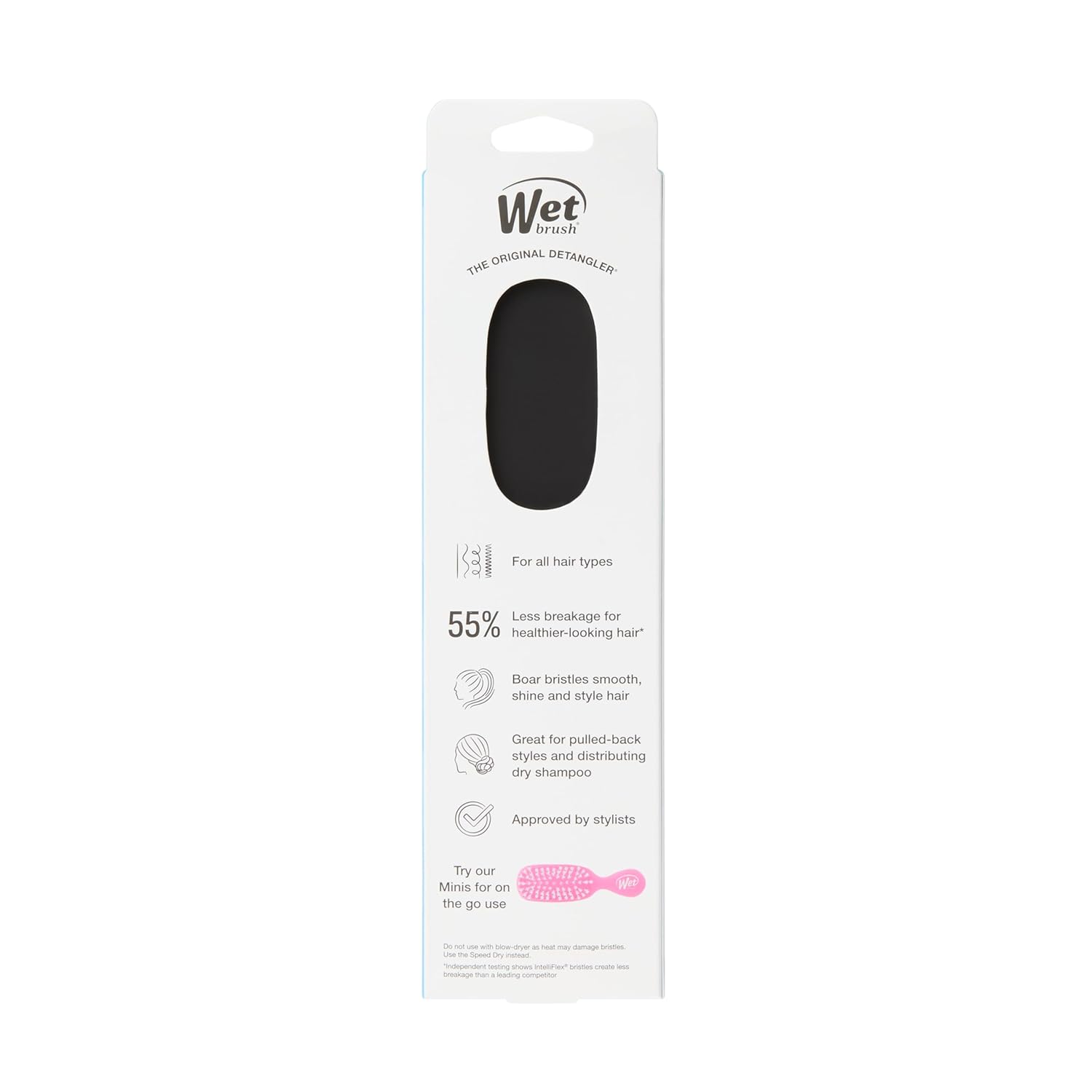 Wet Brush Smooth Styler Hair Brush, Black Frost, Exclusive Ultra-soft IntelliFlex Bristles, Synthetic Boar Bristles, Shiny And Smooth, For All Hair Types, For Women, Men, Wet And Dry - Image 12