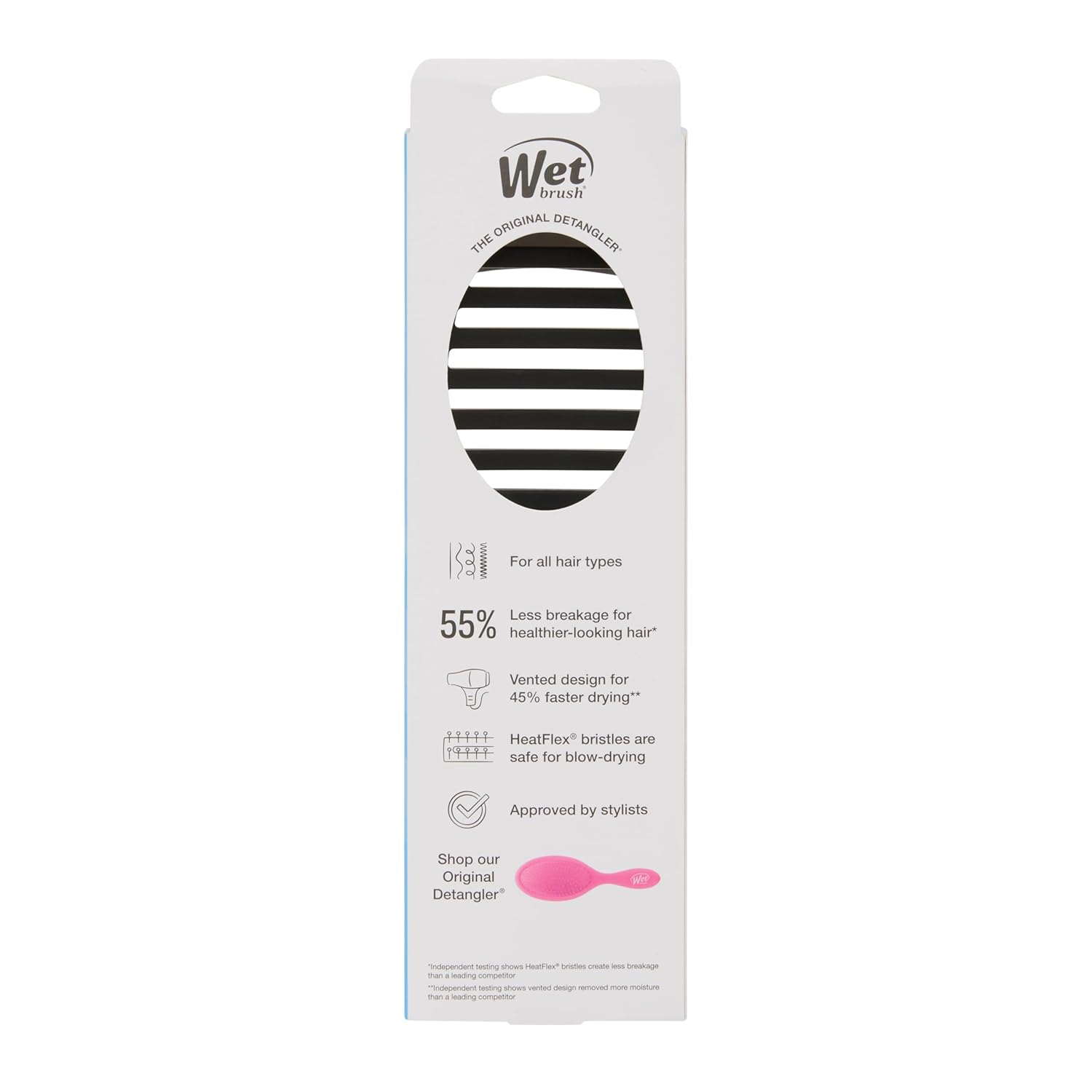 Wet Brush Speed Dry Hair Brush, Black Frost - Vented Design & Soft HeatFlex Bristles Are Blow Dry Safe - Ergonomic Handle Manages Tangles - Pain-Free Hair Accessories - Image 12