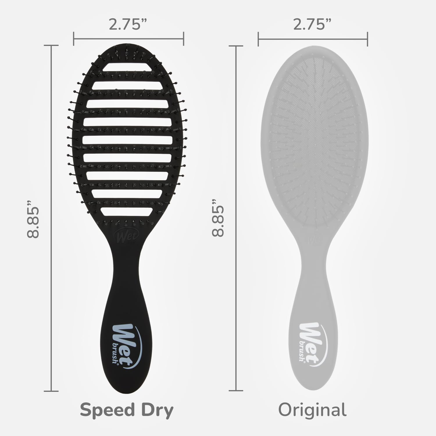 Wet Brush Speed Dry Hair Brush, Black Frost - Vented Design & Soft HeatFlex Bristles Are Blow Dry Safe - Ergonomic Handle Manages Tangles - Pain-Free Hair Accessories - Image 5