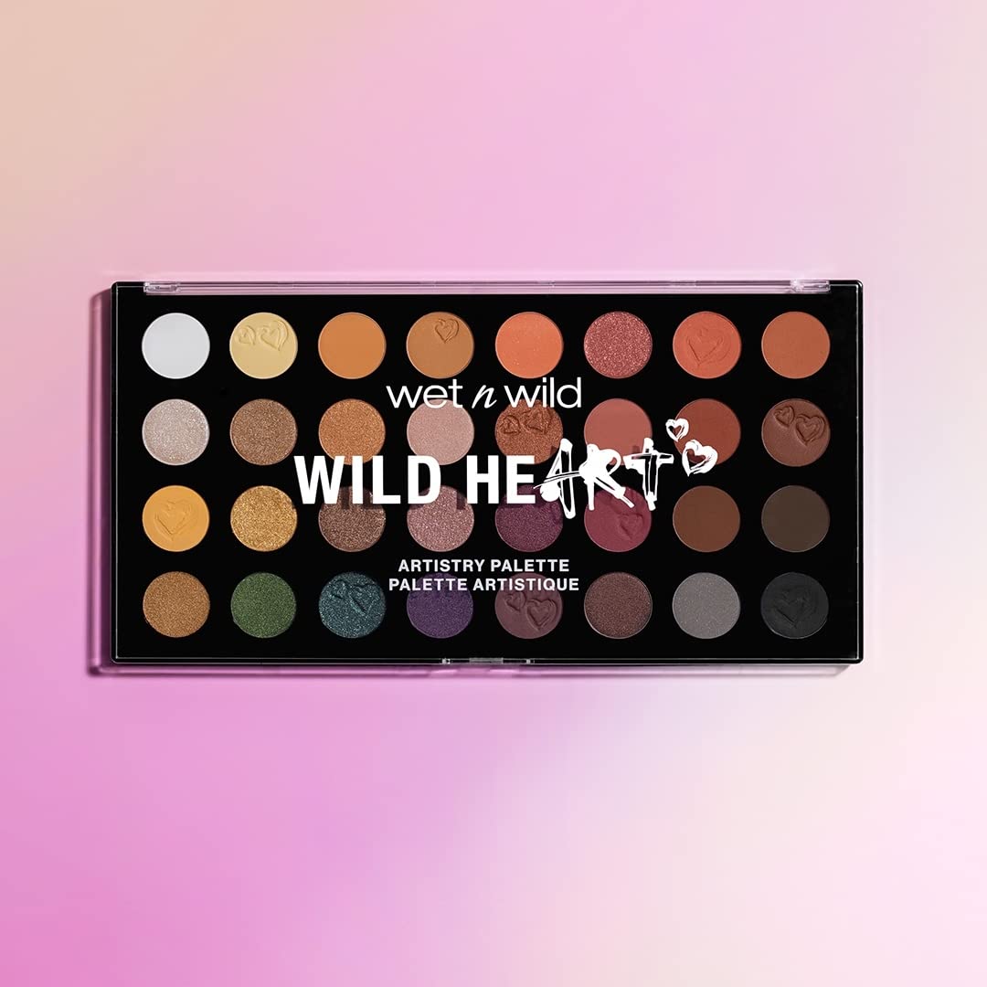wet n wild Artistry Eyeshadow Makeup 32 Pan Palette, Highly-Pigmented Matte, Shimmer, Metallic Finishes, Long Lasting Builadble & Blendable Formula Cruelty Free & Vegan - Wild Heart - Image 5
