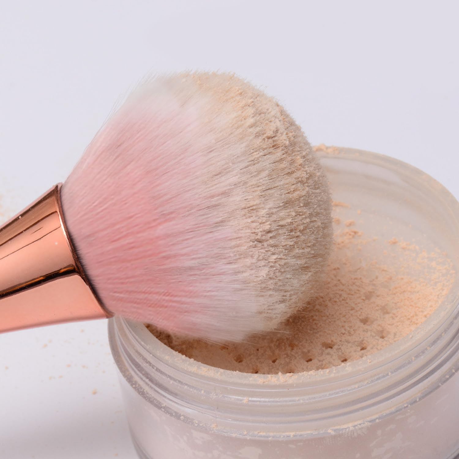 WOKOTO 5pc Gold Hourglass Nail Art Cleaning & Makeup Brush Set - Image 4