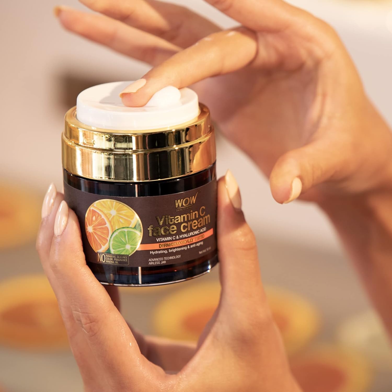 WOW Skin Science Vitamin C Moisturizer Face Cream - Anti Aging Face Moisturizer for Men & Women - Oil Free, Dry Skin Face Lotion - Facial Skin Care Products For All Skin Types (1.69 oz) - Image 7