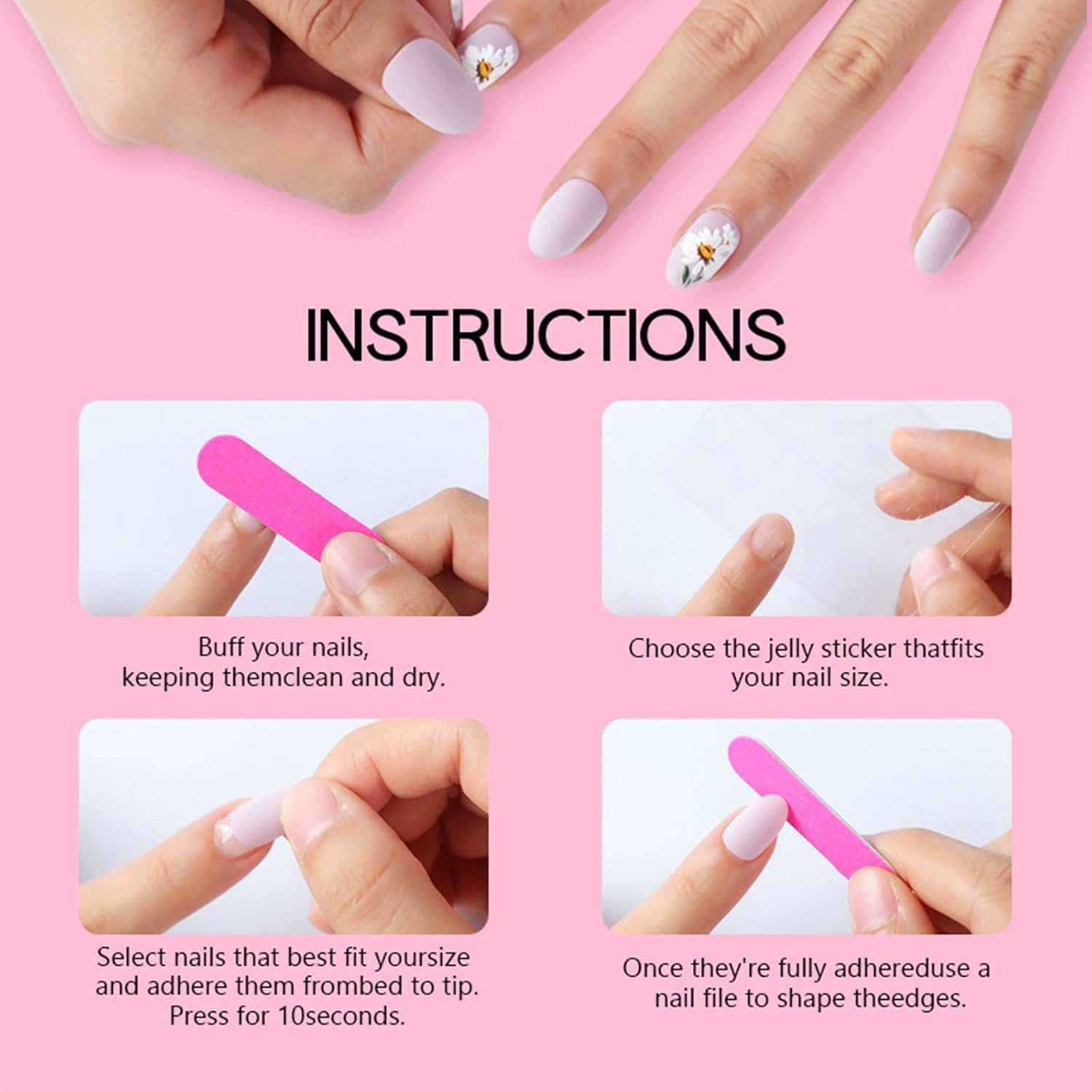 Yellow French Tips Press on Nails 3D Curve Line False Nails 3D Shells Design Gel Glue on Medium Almond Nails Glossy Chrome Metal Acrylic Fake Nails Rhinestones Stick on Nails for Coquette Women 24 Pcs - Image 7