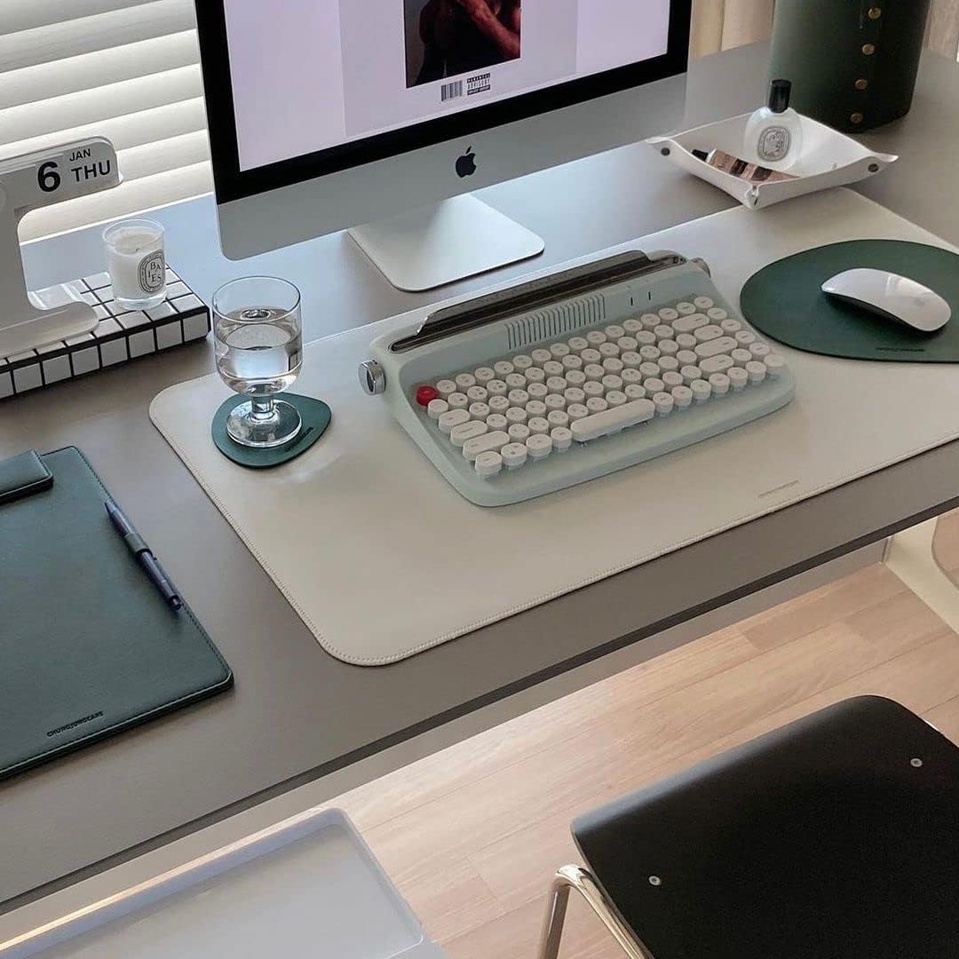 YUNZII ACTTO B303 Wireless Typewriter Keyboard, Bluetooth Connection, Cute Retro Aesthetic Design with Integrated Stand for Tablet, Phone, PC and Win/Mac/Android (B303, Sweet Mint) - Image 7