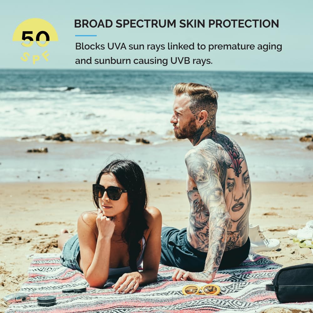 ZEUS Men's Daily Defense SPF50 Face Moisturizer for Men, Natural & Organic, Zinc Oxide Face Moisturizing Mineral Sunscreen, Hydrates & Protects Skin Against Harmful UVA/B rays (Made in USA) Unscented - Image 5