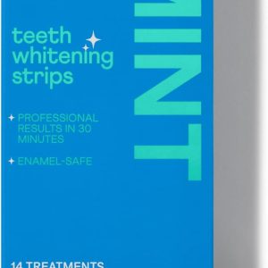 Zimba Teeth Whitening Strips Vegan Whitening Strip Enamel Safe Teeth Whitening Hydrogen Peroxide Teeth Whitener for Coffee, Wine, Tobacco, and Other Stains, 28 Strips (14 Day Treatment), Mint