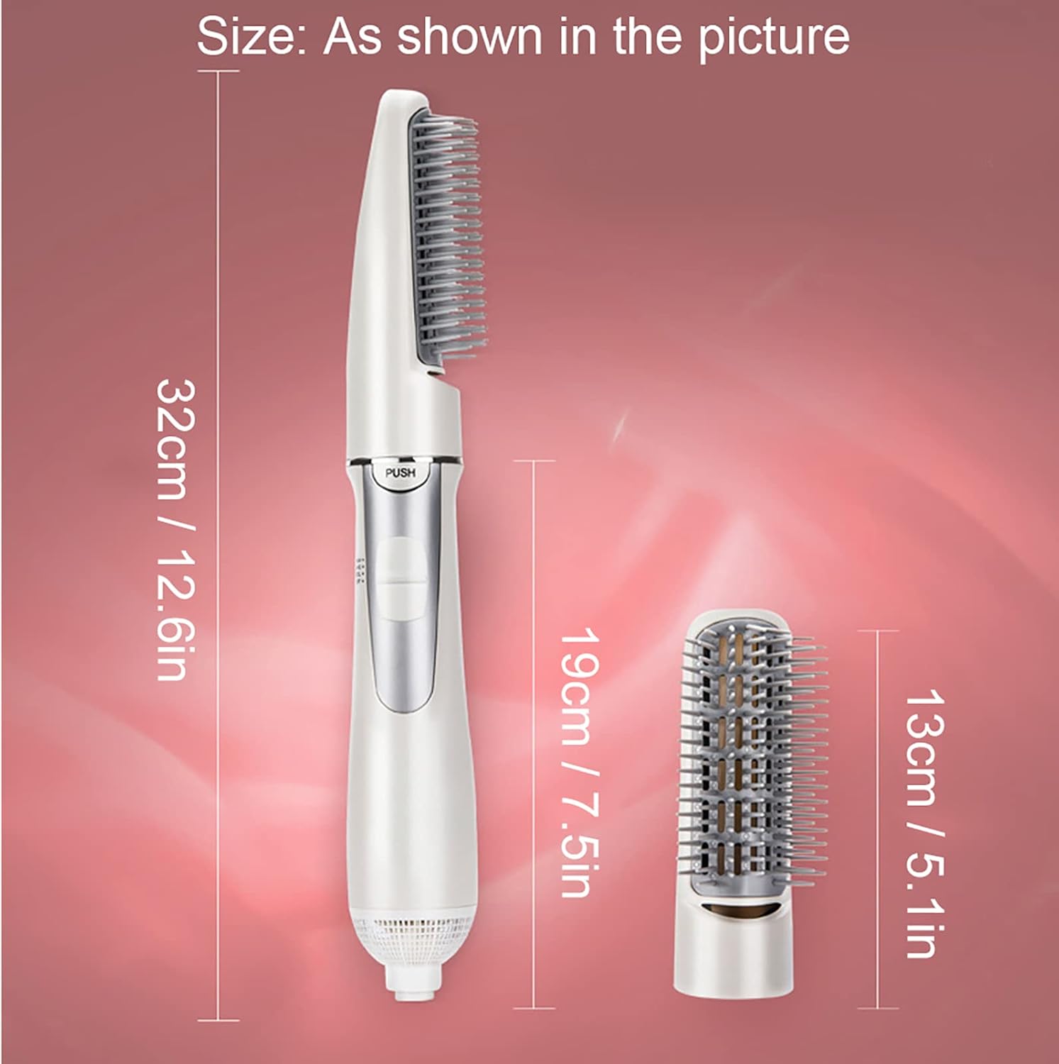 ZJchao 2 in 1 Hair Dryer Brush, Negative Ion Anti-frizz Hot Air Brush Blower, Professional Electric Household Hair Curling Comb, Protable Hair Dryer Comb Machine - Image 2