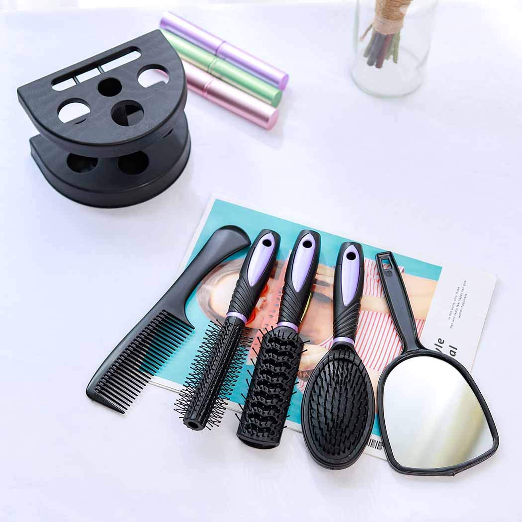 Zoestar 5Pcs Hair Brush and Comb Set for Women and Men (A-Purple) - Image 2