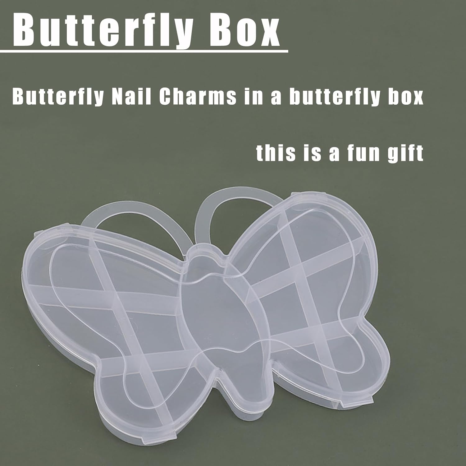 100 Piece Gold Silver 3D Butterfly Nail Art Charms for Acrylic Nails - Image 3