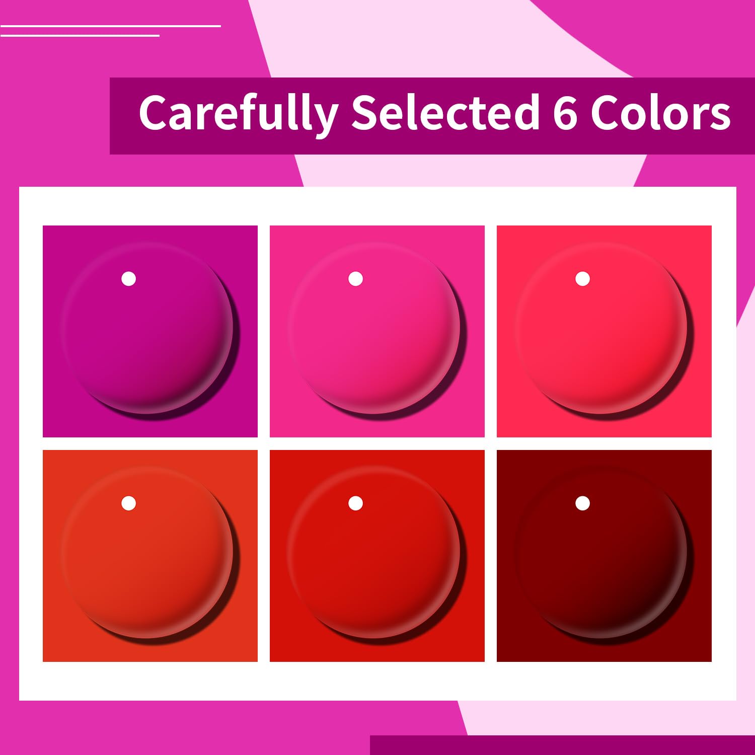 10ml Fast Dry Red Nail Polish Set 6 Colors All Seasons DIY Nail Art - Image 2