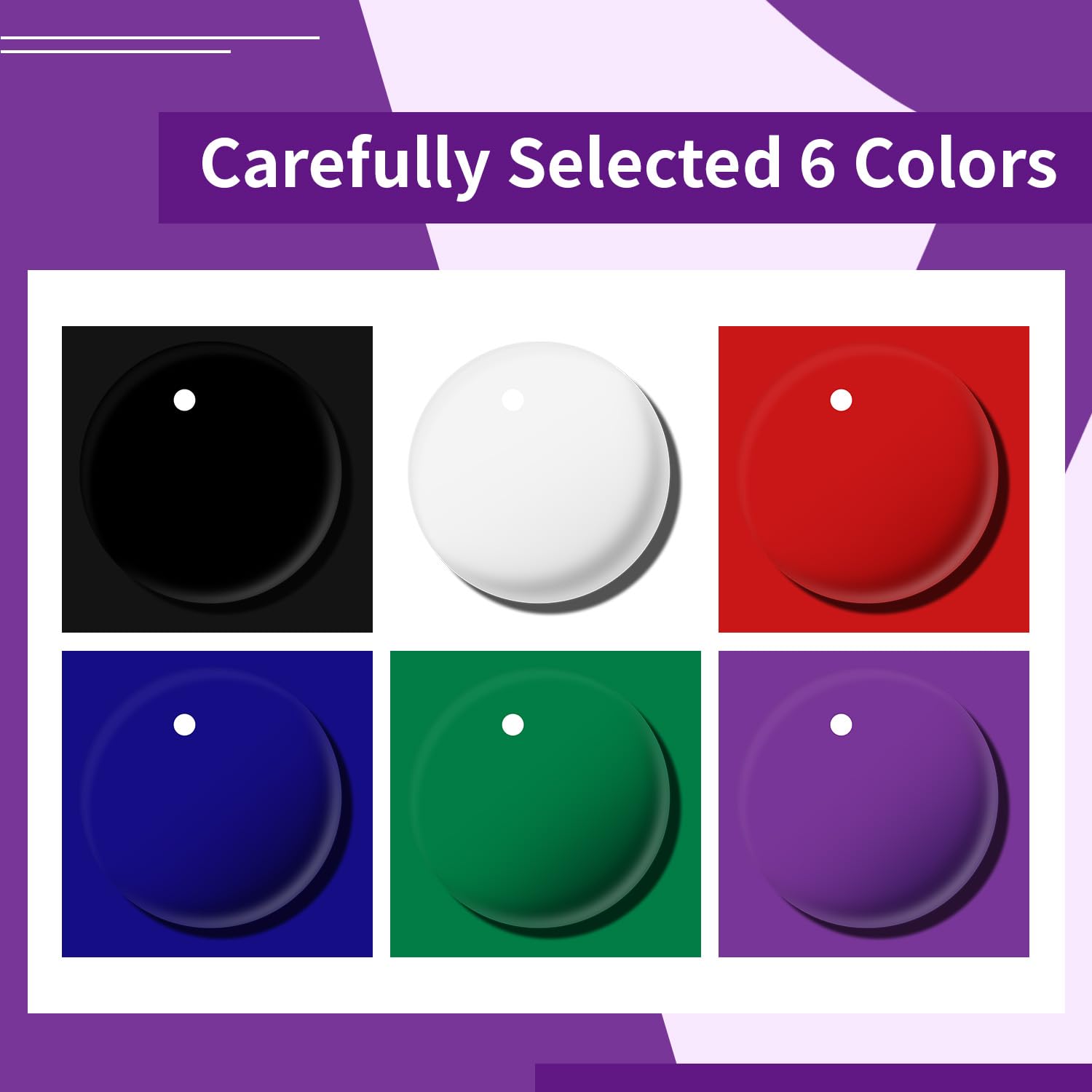 10ml Quick Dry Nail Polish Set 6 Colors for Women Black White Red Blue Green Purple - Image 2