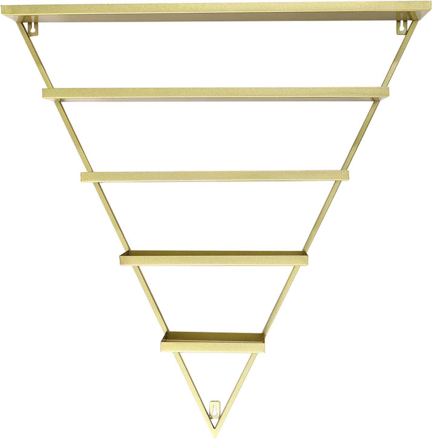 10 Piece Gold 5-Tier Wall-Mounted Nail Polish Makeup Organizer Display Shelf - Image 5