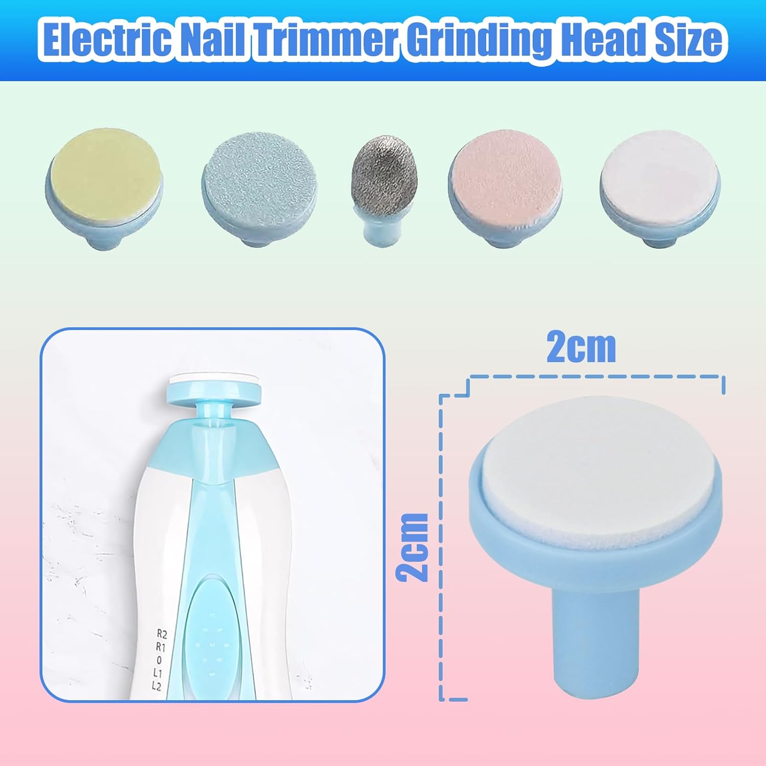 12 Gentle Electric Baby Nail File Replacement Pads for Newborns and Adults - Image 2