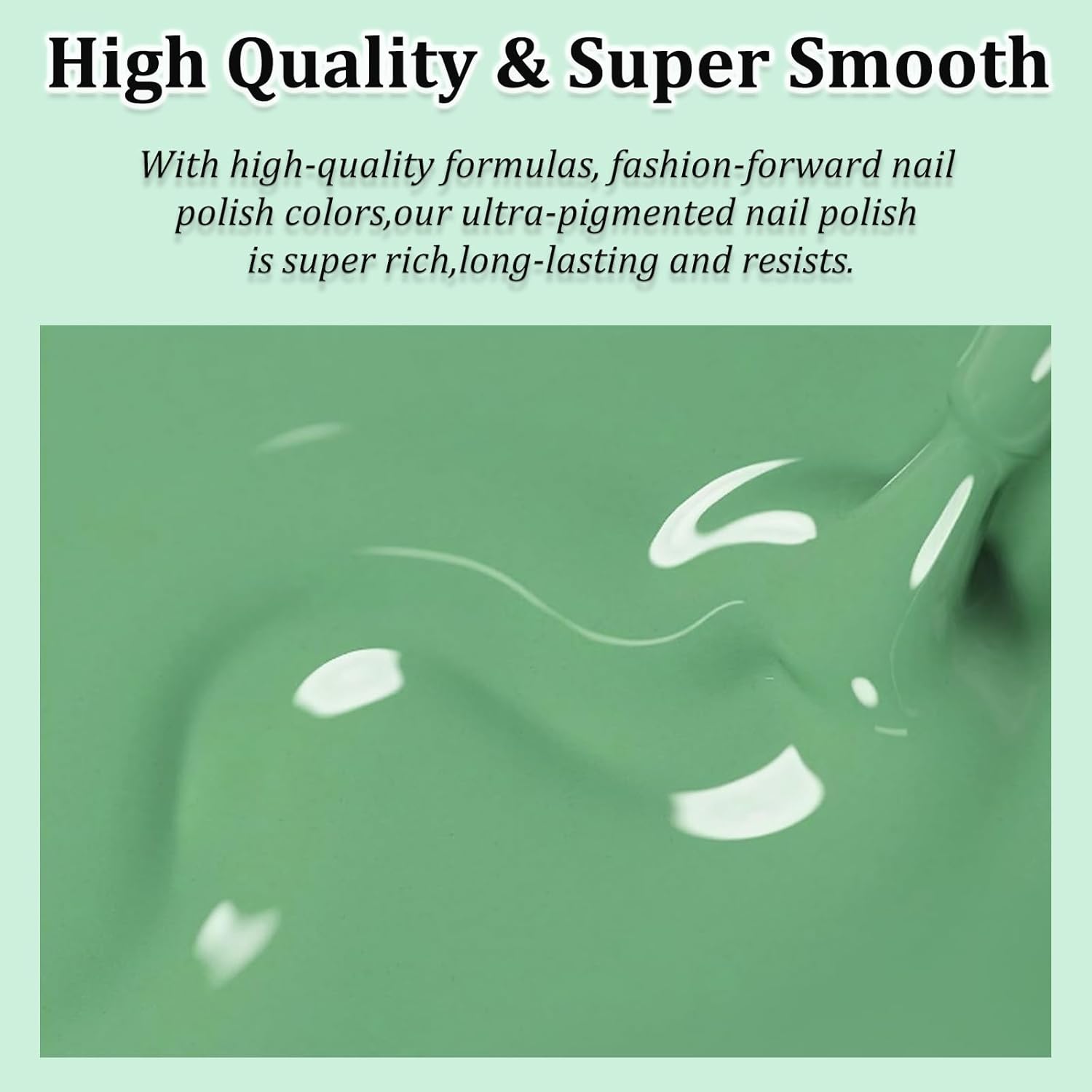 12ml Quick Dry Glossy Light Green Nail Polish, Long Lasting Lime Varnish - Image 6