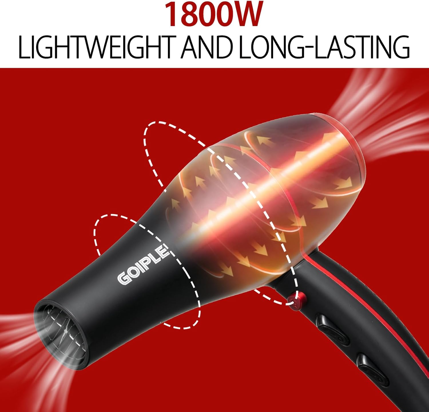 13-Piece Ionic Hair Dryer Kit 1800W Lightweight, Quiet Operation for All Hair Types - Image 6
