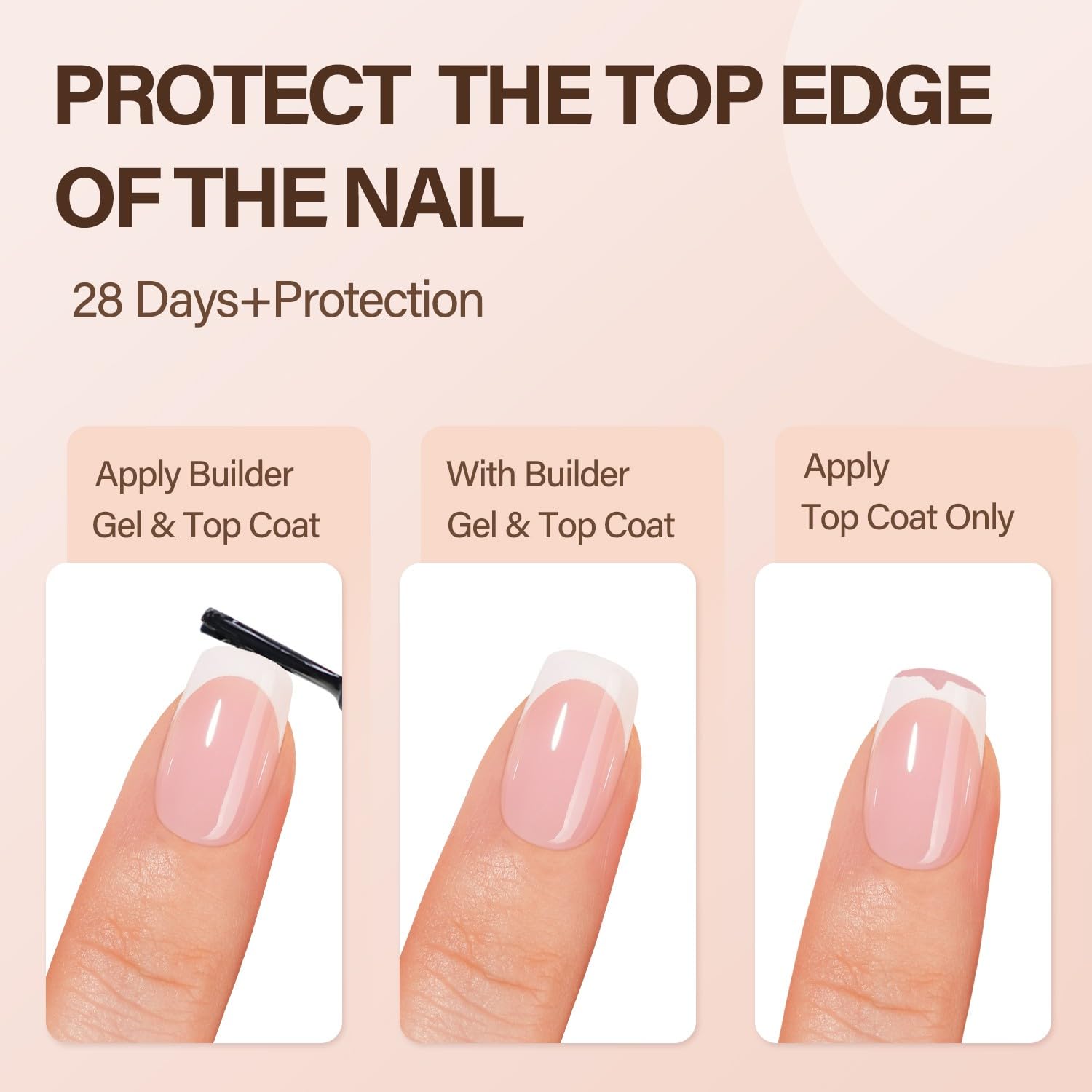 150 Pcs Short Square Pink French Gel Press-On Nails Soft Acrylic Nail Tips 15 Sizes - Image 5