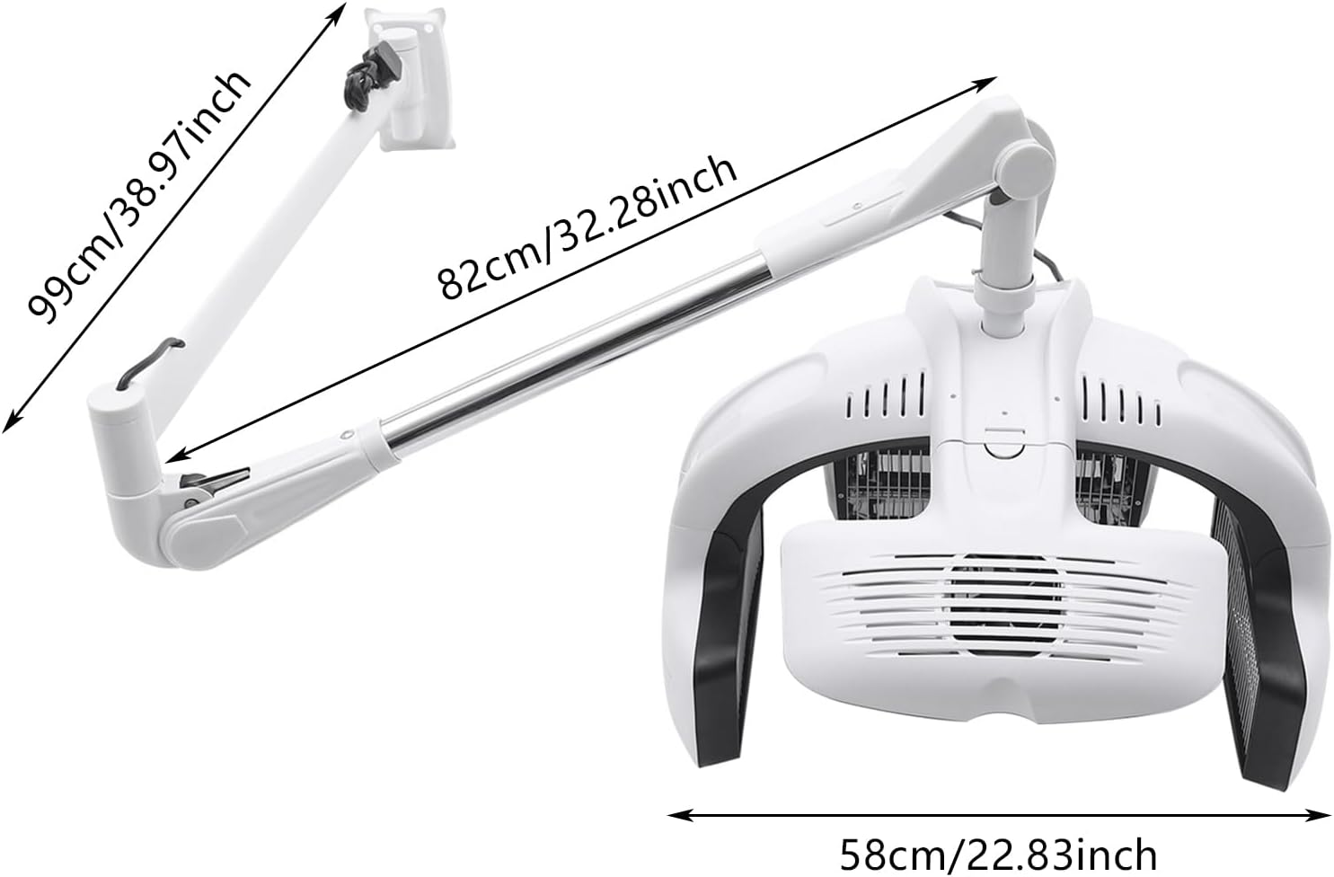 1500W Professional Wall Mounted Hair Dryer with Adjustable Temperature and Time Control - Image 2