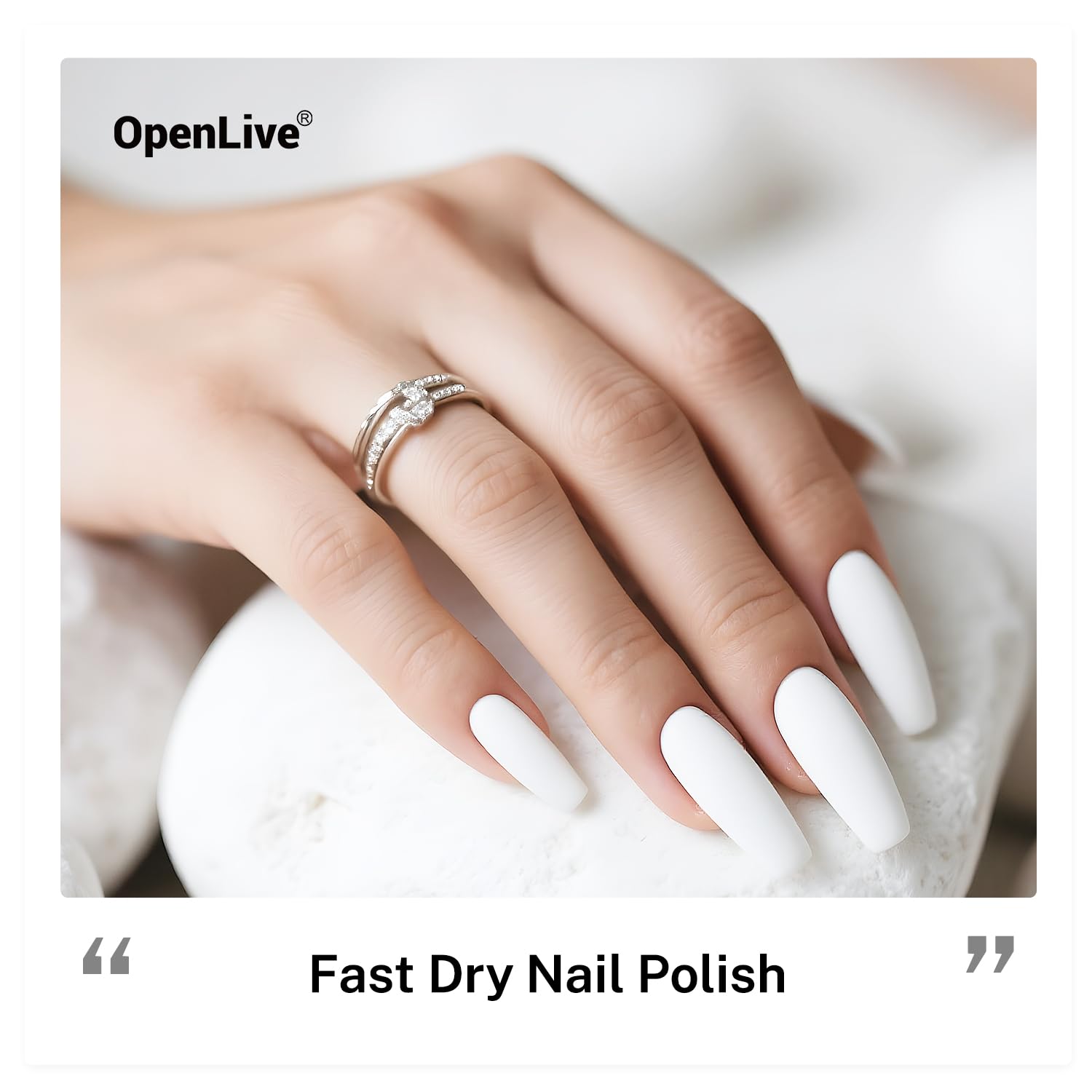 16.5ml White Quick Dry Long Lasting Nail Polish for Home Manicure - Image 3
