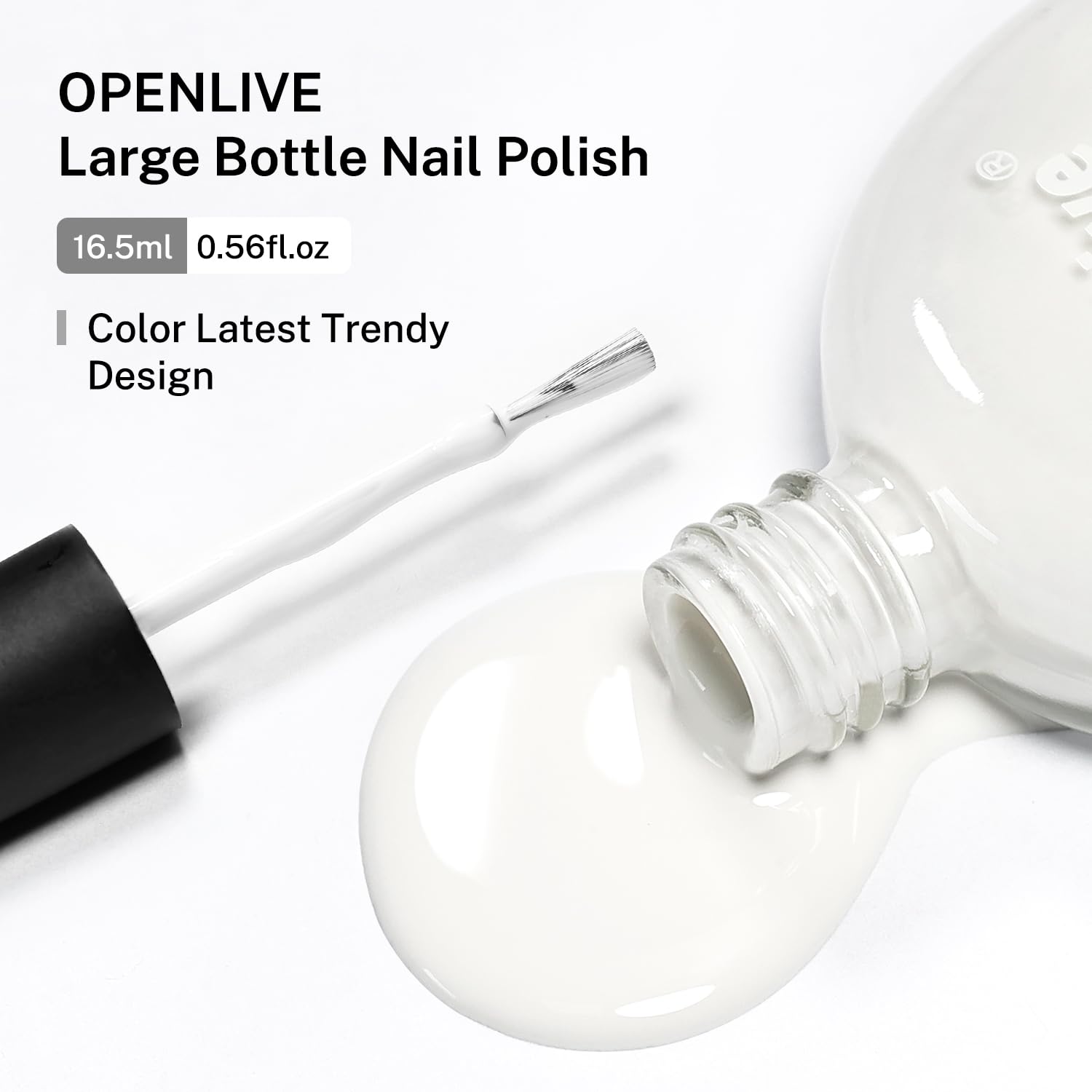 16.5ml White Quick Dry Long Lasting Nail Polish for Home Manicure - Image 7