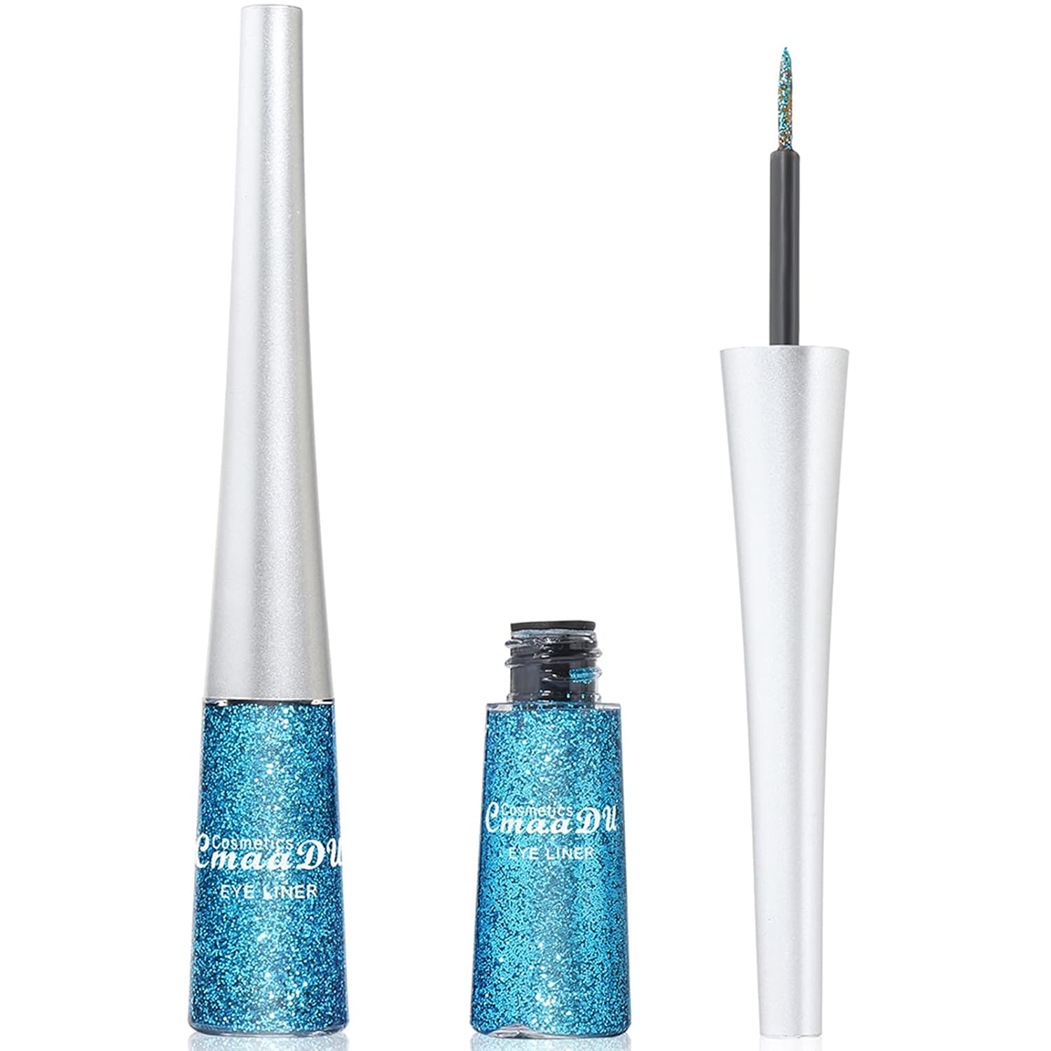 16PCS Liquid Glitter Eyeliner Set with 16 High Pigmented Colors, Waterproof Metallic Shimmer - Image 2