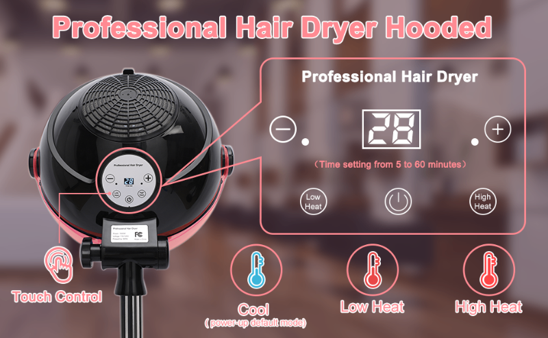 Hooded Hair Dryer on Wheels