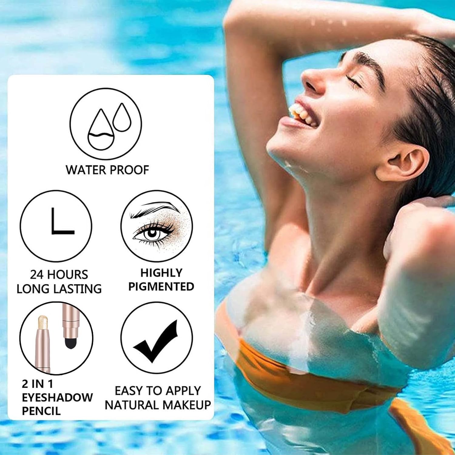 Shimmering Green Eyeshadow Stick Waterproof Cream Pencil for Multi-Dimensional Looks - Image 6
